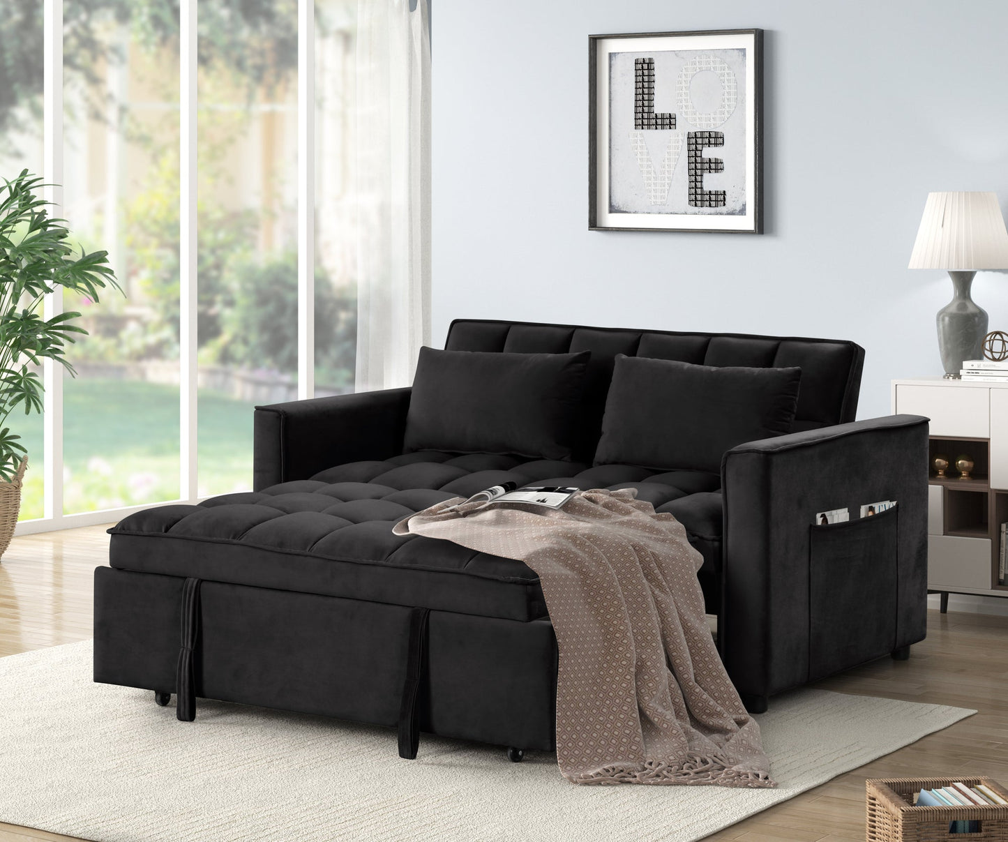 Relax Black Sleeper Sofa