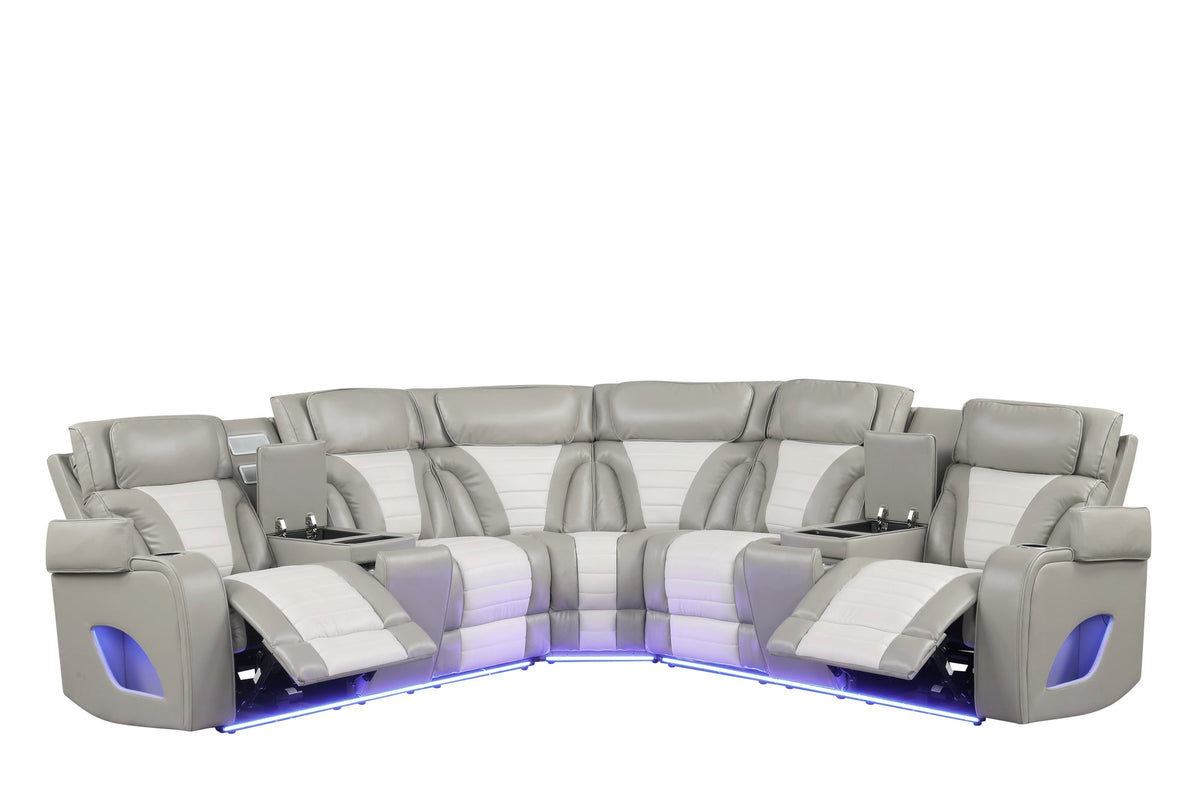 IBIZA POWER/POWER Gray Reclining Sectional **NEW ARRIVAL**