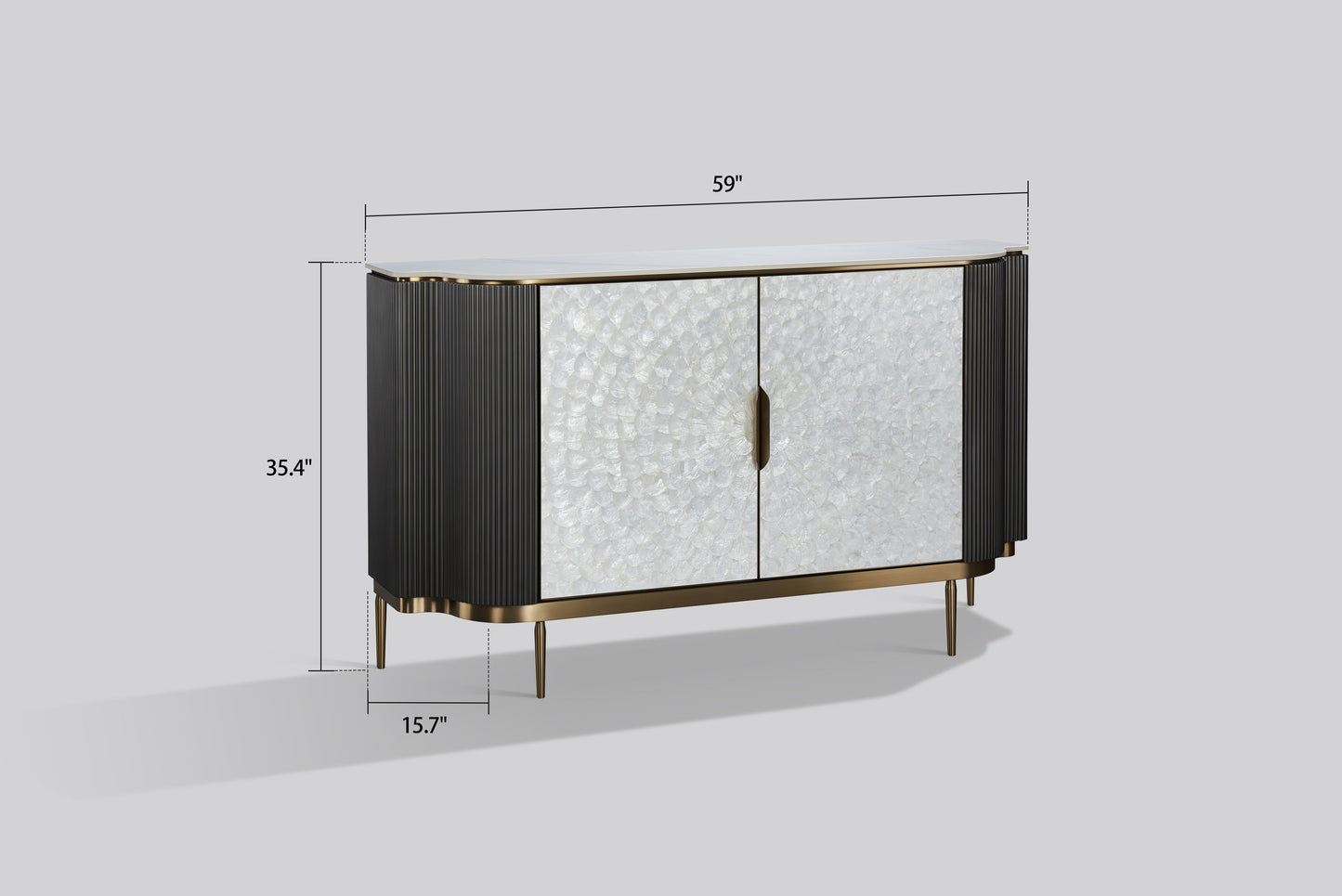 Solara Sideboard (Grey Silver)
