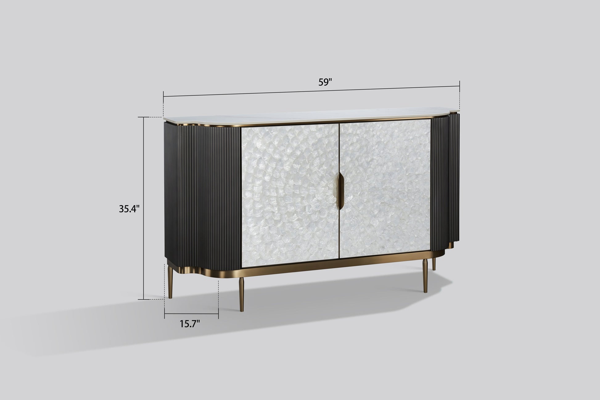 Solara Sideboard (Grey Silver)