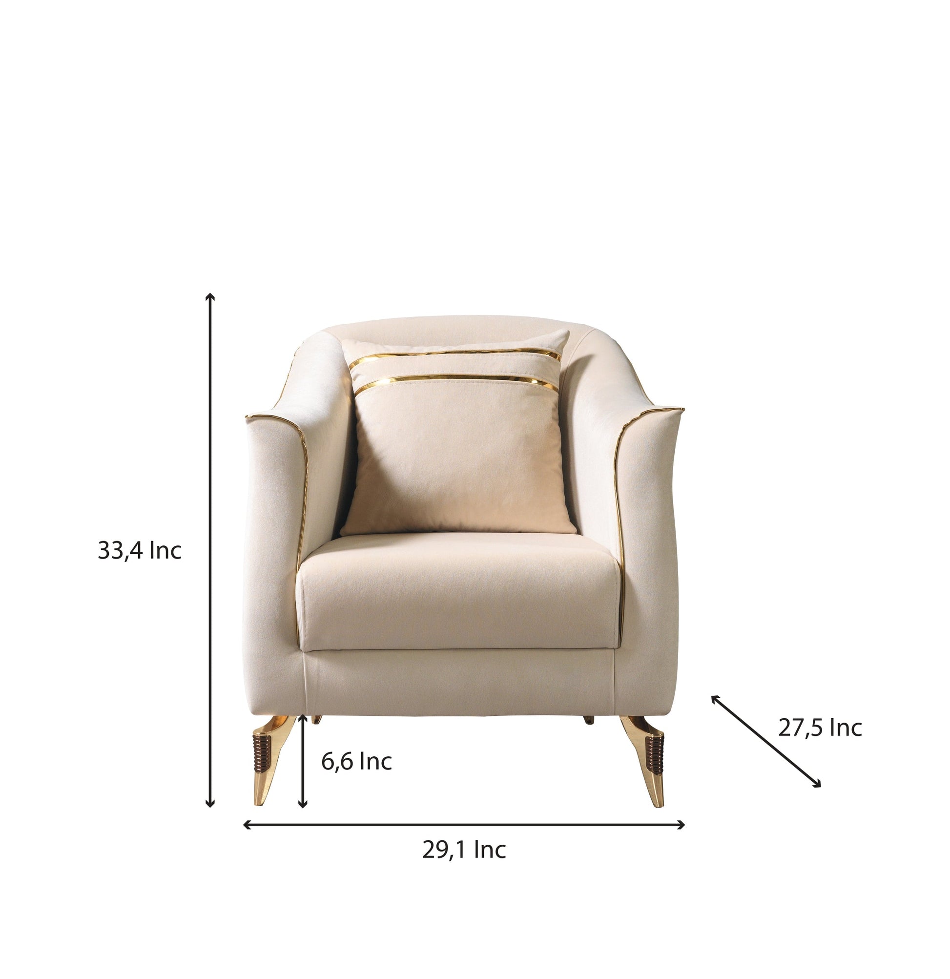 Belinda Ivory Velvet Chair