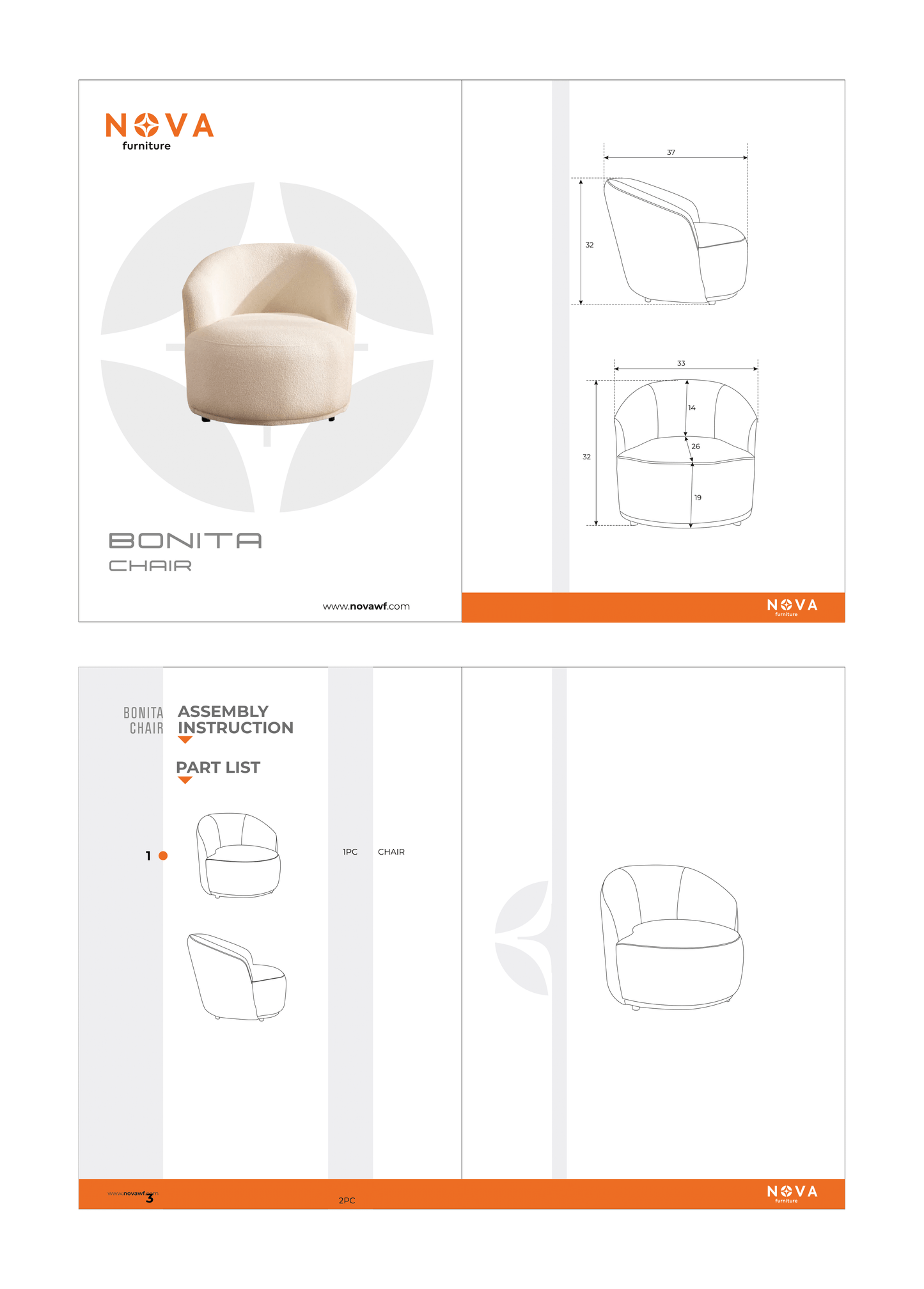 Bonita Coffee Velvet Accent Chair