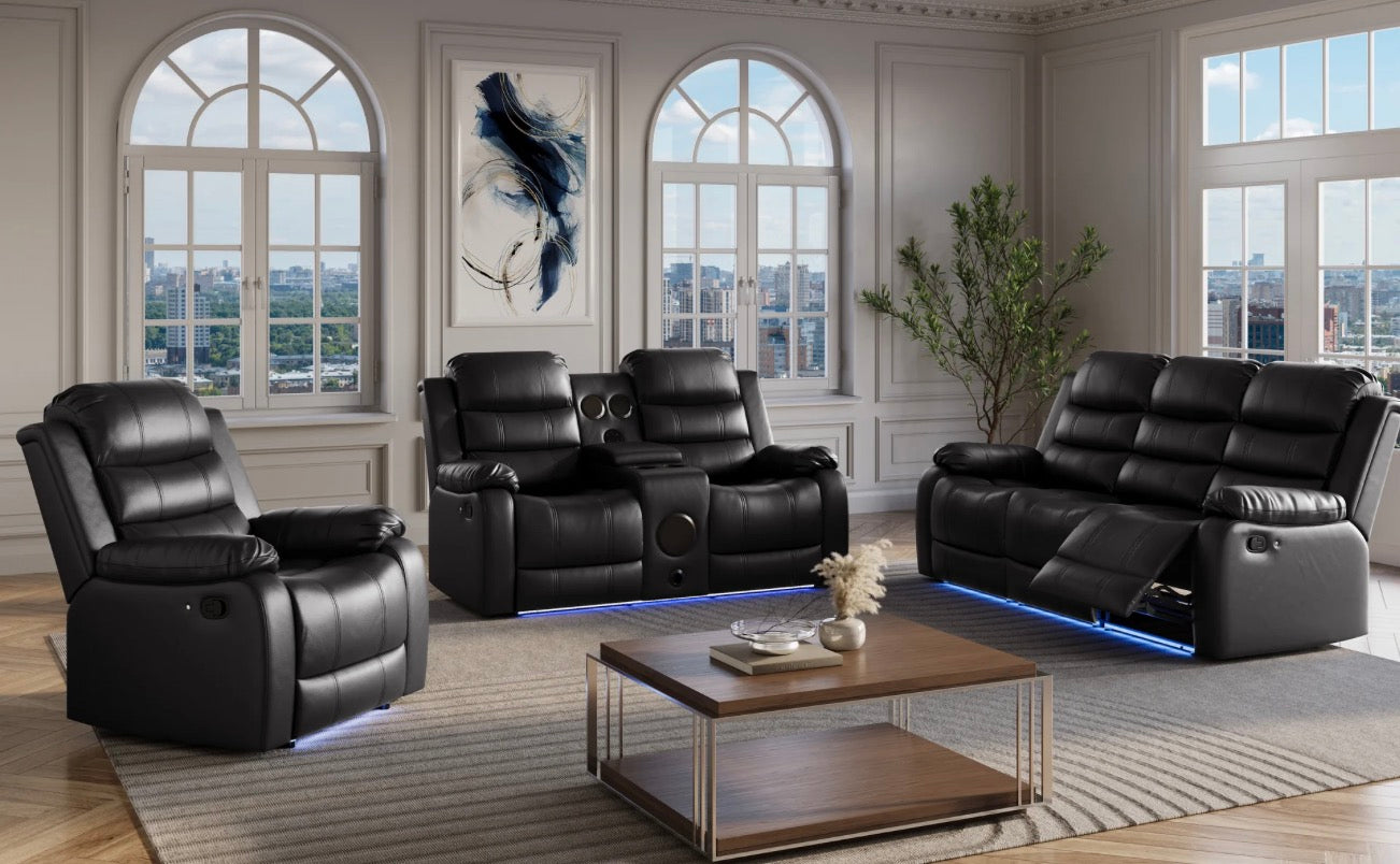 S1887 Marisol (Black) 3pcs Reclinables