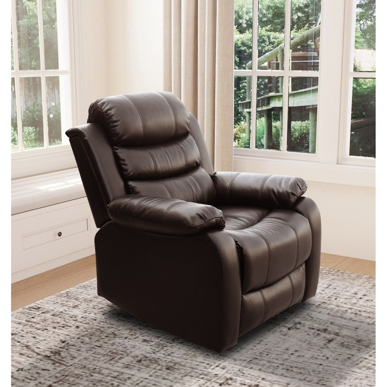 S1887 Marisol (Brown) 1x loveseat and 2x recliner chair