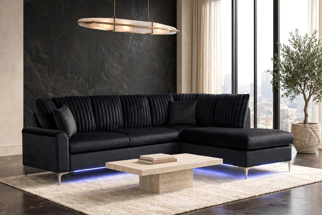 Candy Black - Sectional (w/ LED's)