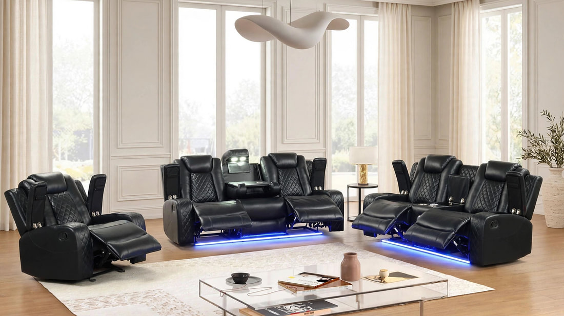 Luz black 3pzs reclinables