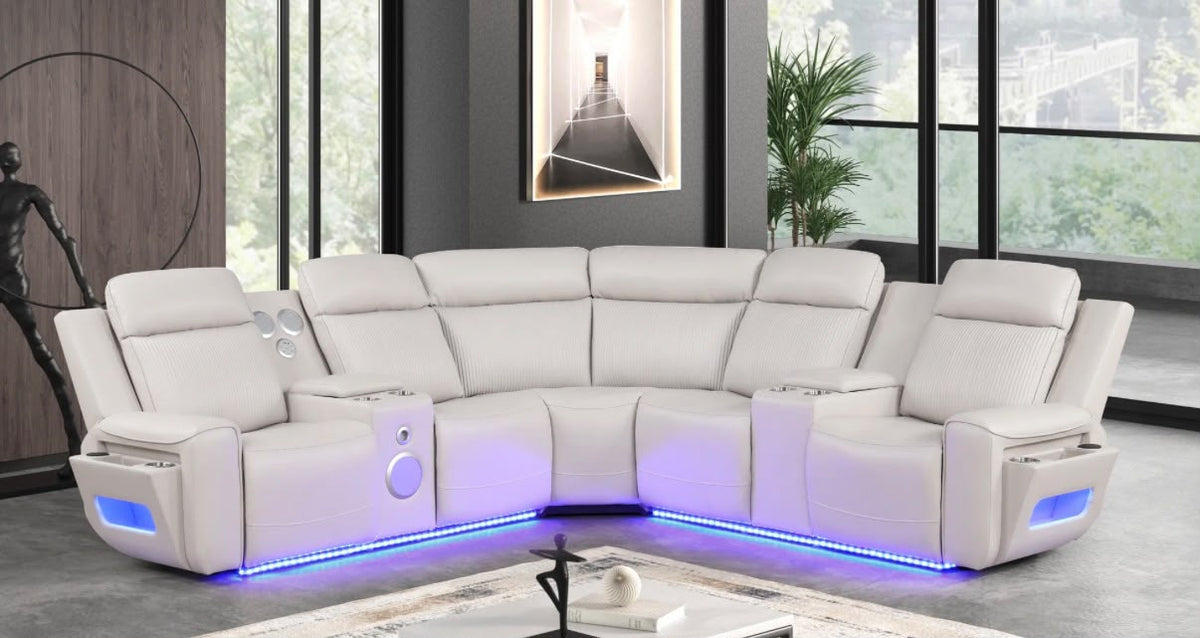 S3550 Galaxy Power (Sand) Sectional Recliner