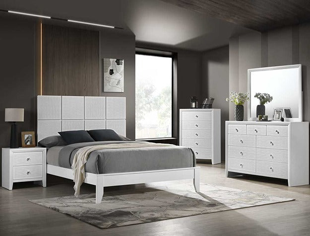 SETB4712 DENKER-EVAN WHITE Queen 5 pc  Bedroom set