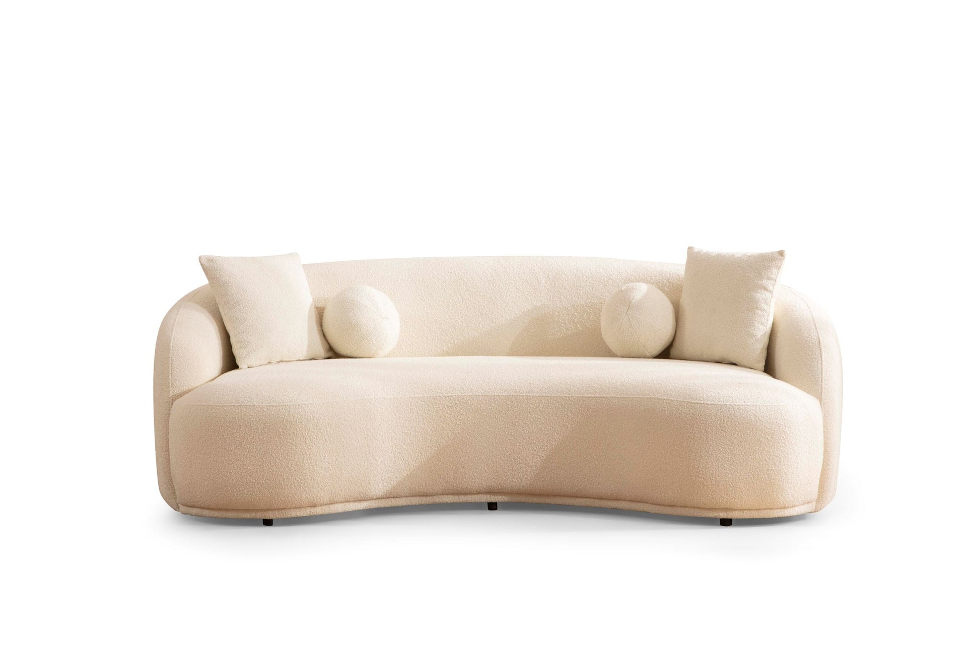Bonita Ivory Boucle Loveseat 81"