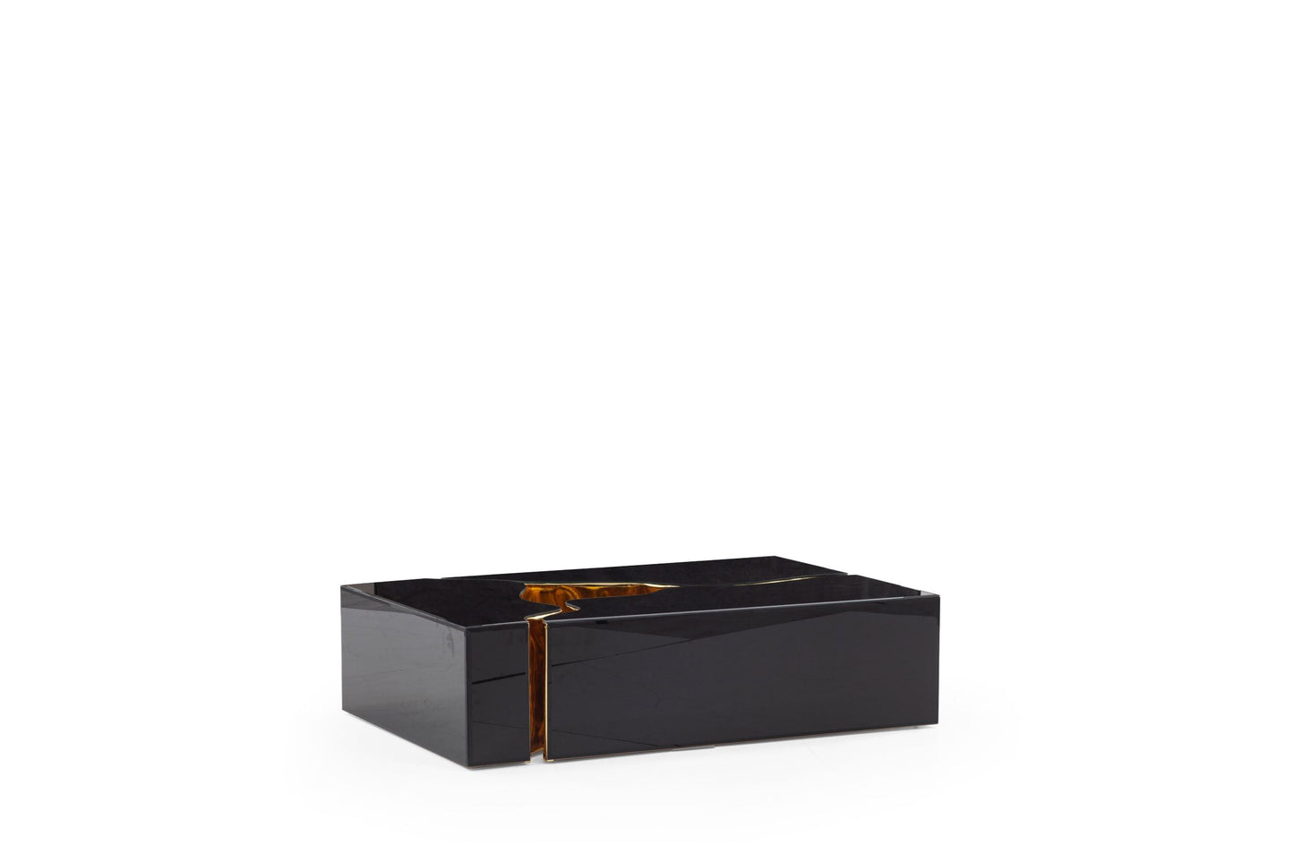Dream Glass Black/Gold 3-Piece Coffee Table