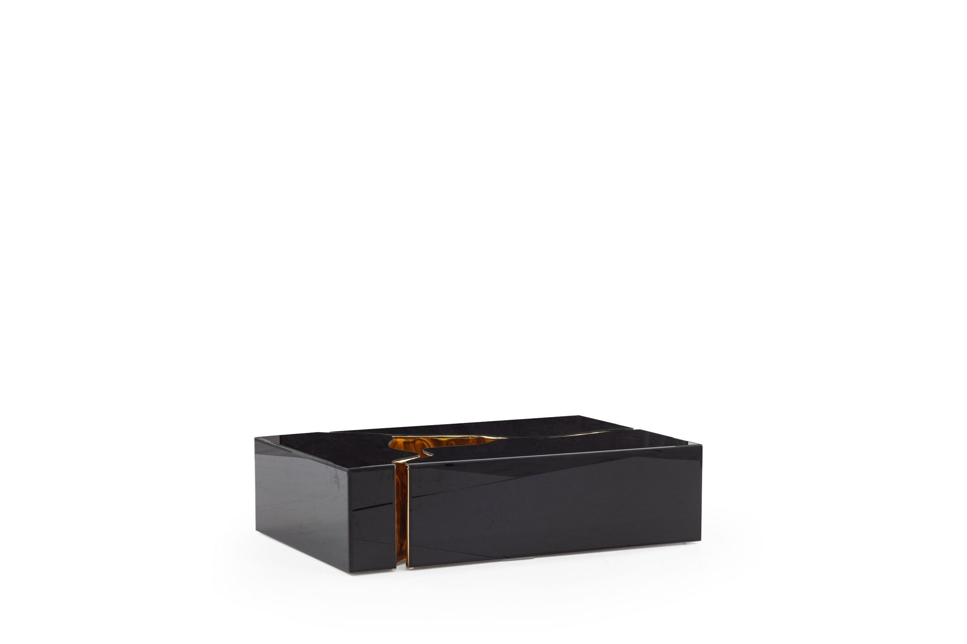 Dream Glass Black/Gold 3-Piece Coffee Table