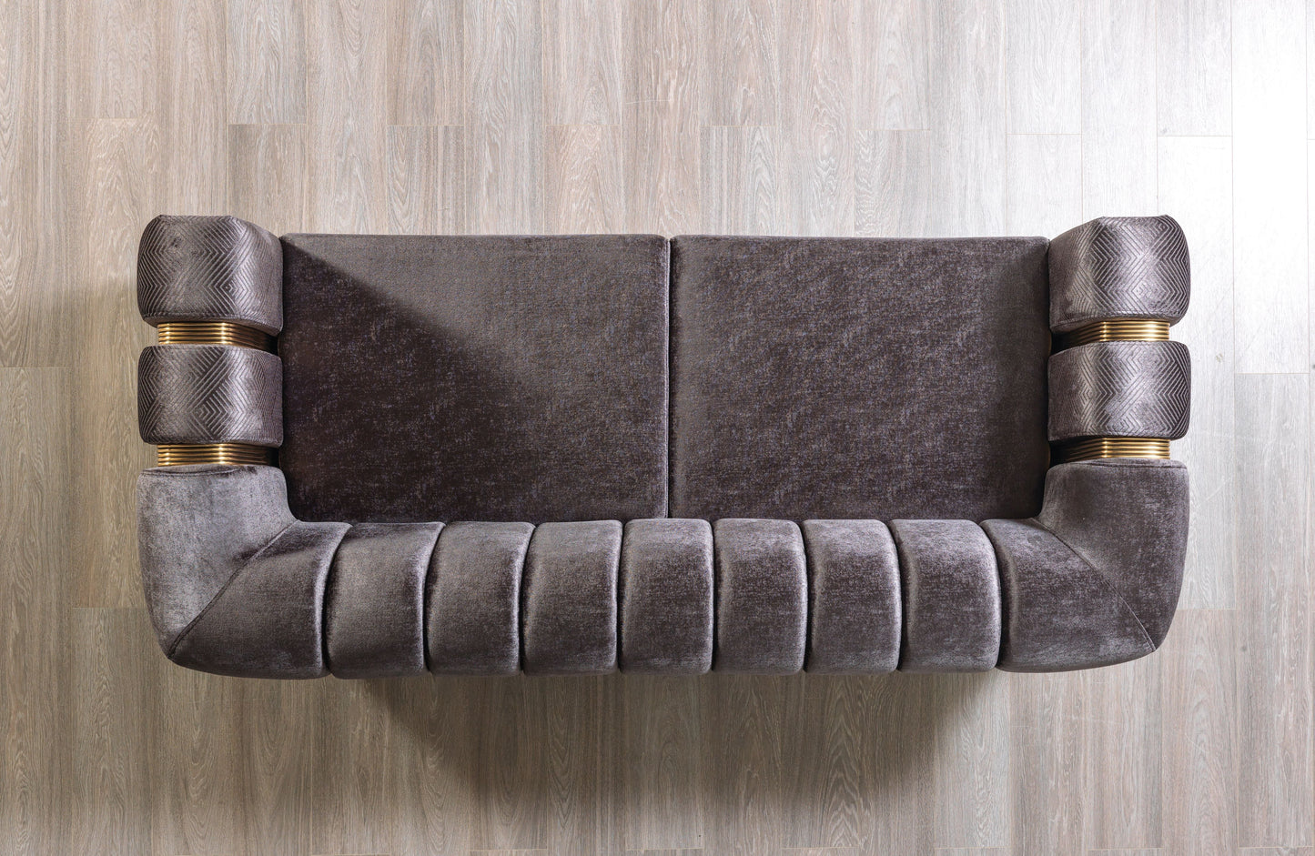 Santana Smoke Velvet Sofa