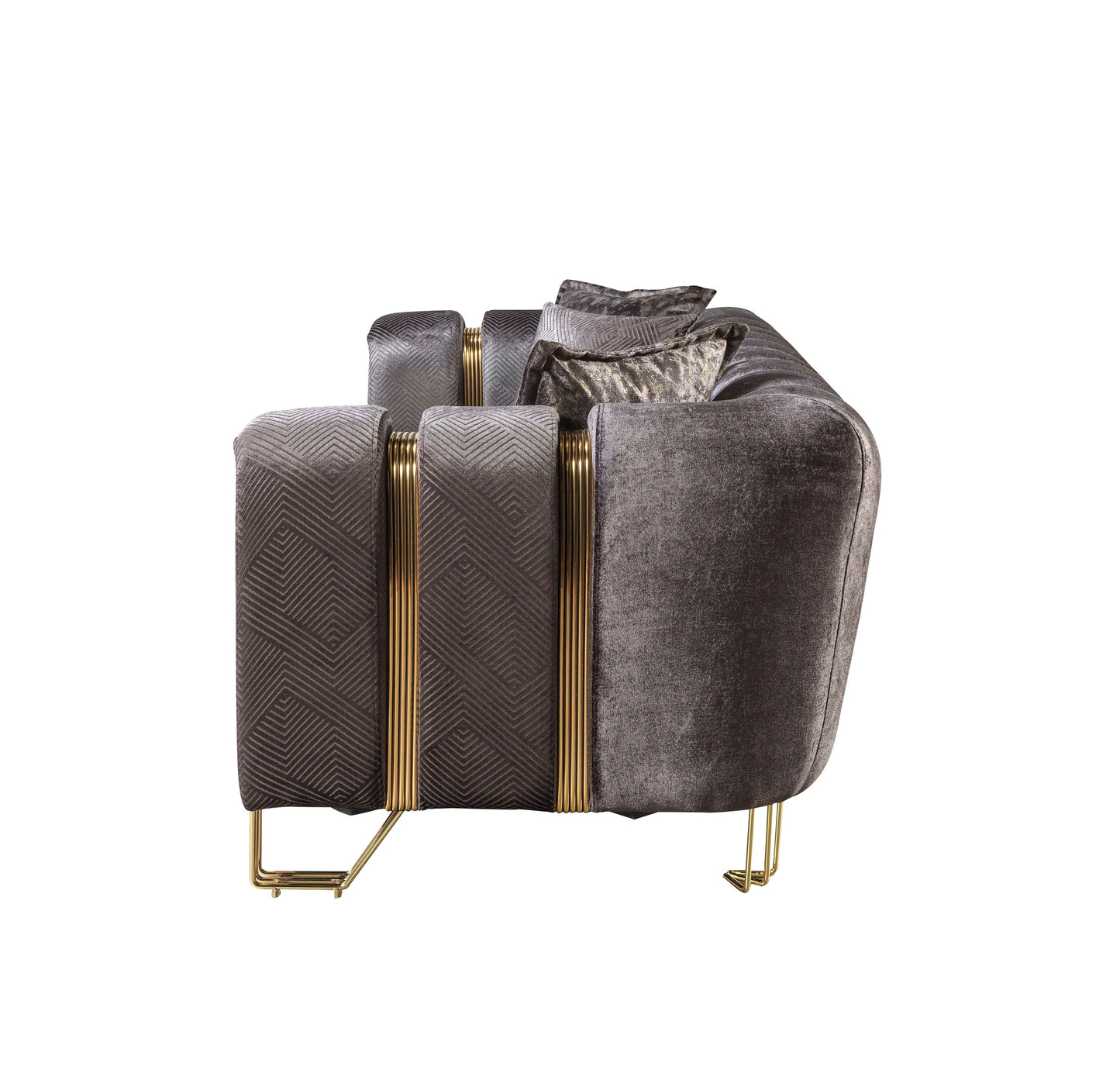 Santana Smoke Velvet Sofa