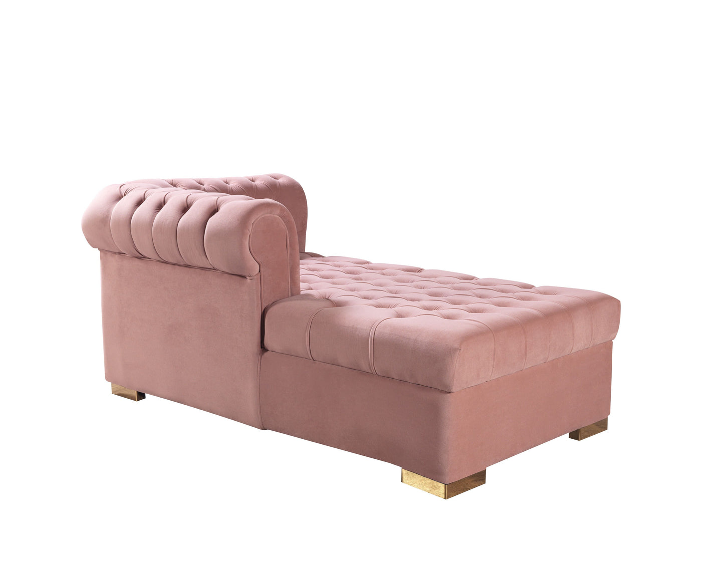 Lauren Pink Velvet Double Chaise 136" Sectional