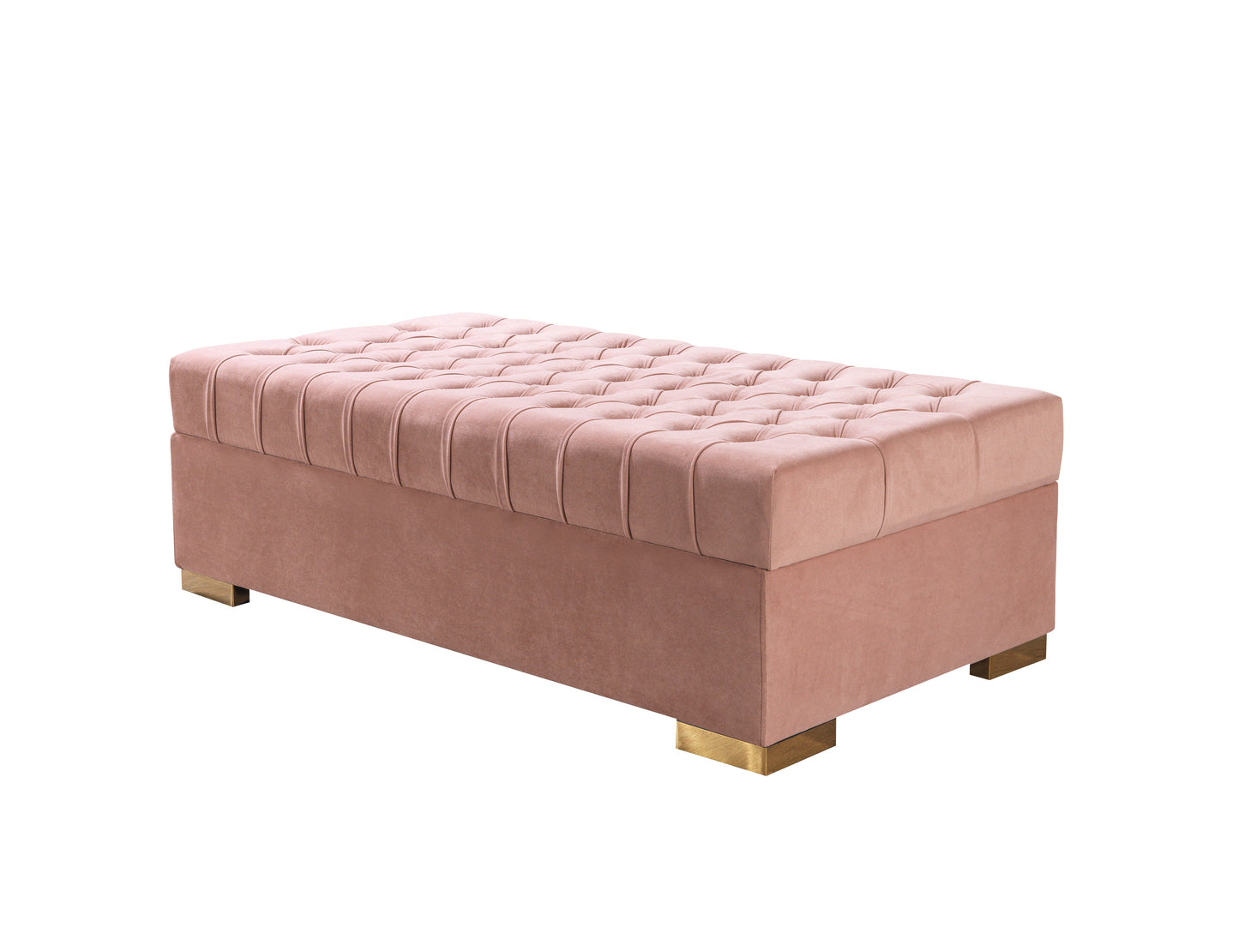 Lauren Pink Velvet Double Chaise 136" Sectional