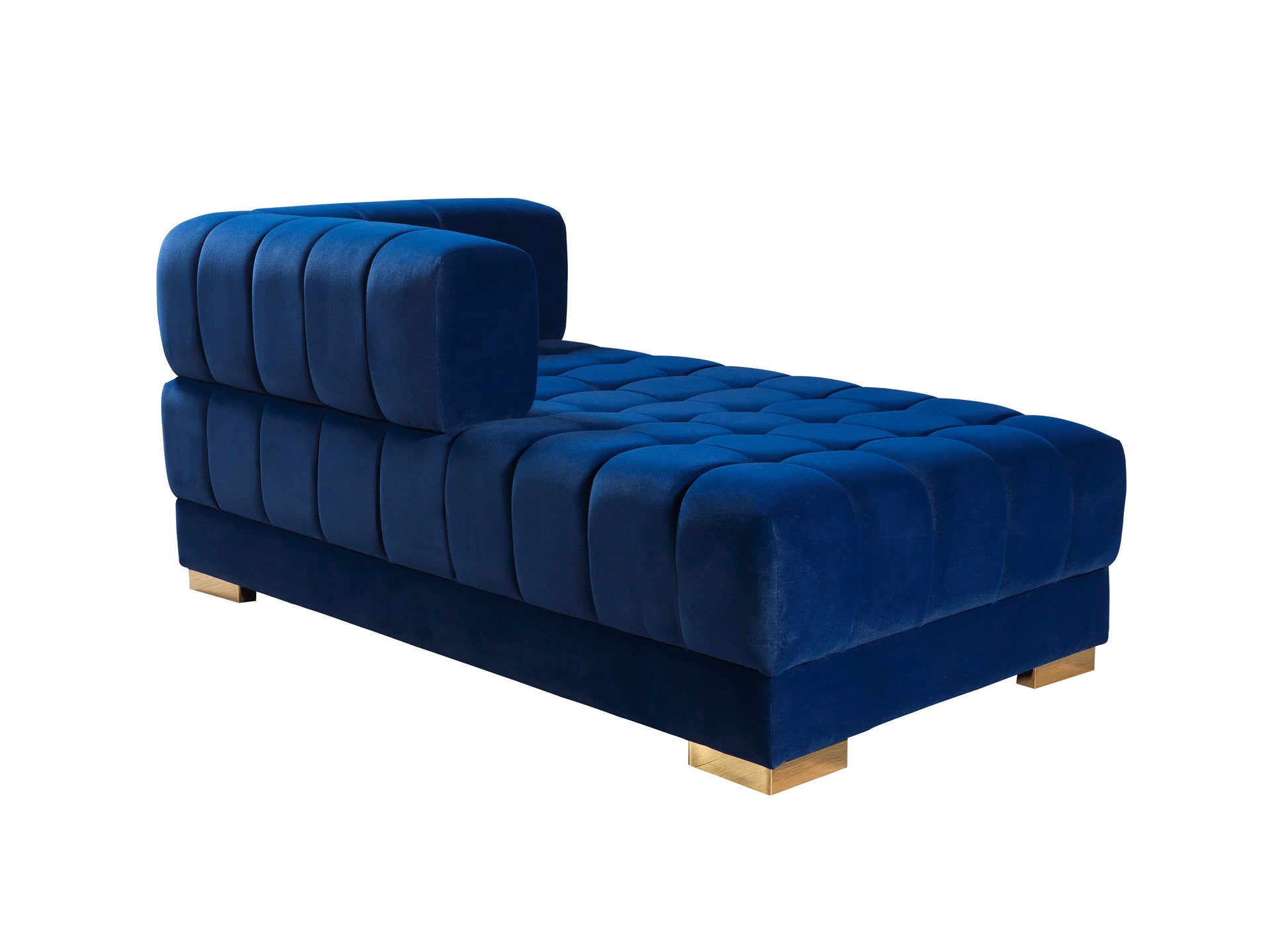 Ariana Blue Velvet Double Chaise 138" Sectional