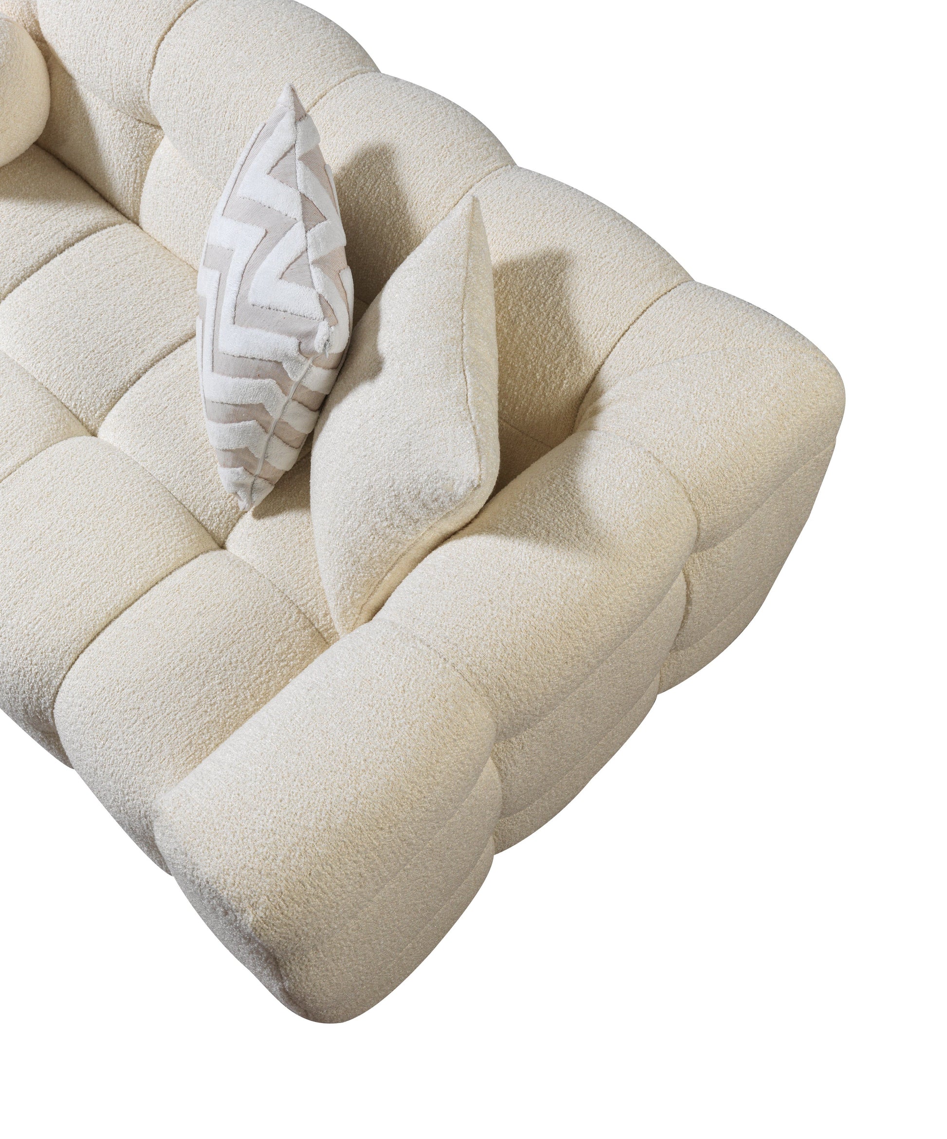 Ivy Ivory Boucle LAF 110" Sectional