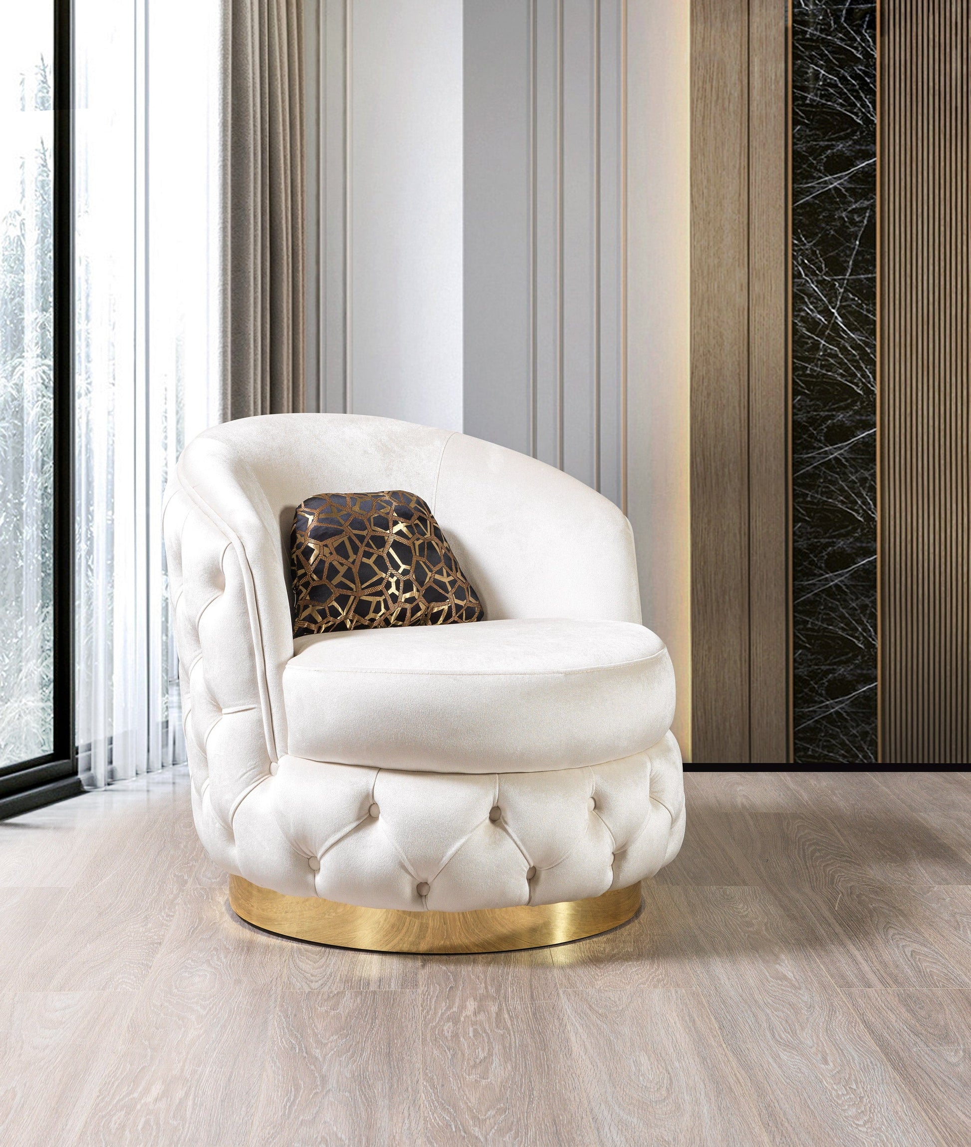 Lupino Ivory Velvet Sofa 98" & Loveseat 79"