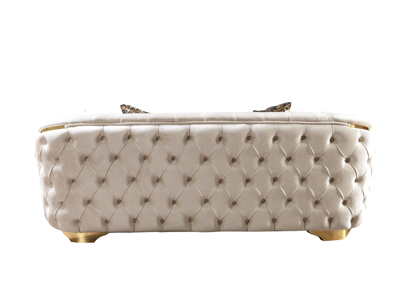 Lupino Ivory Velvet Sofa 98" & Loveseat 79"