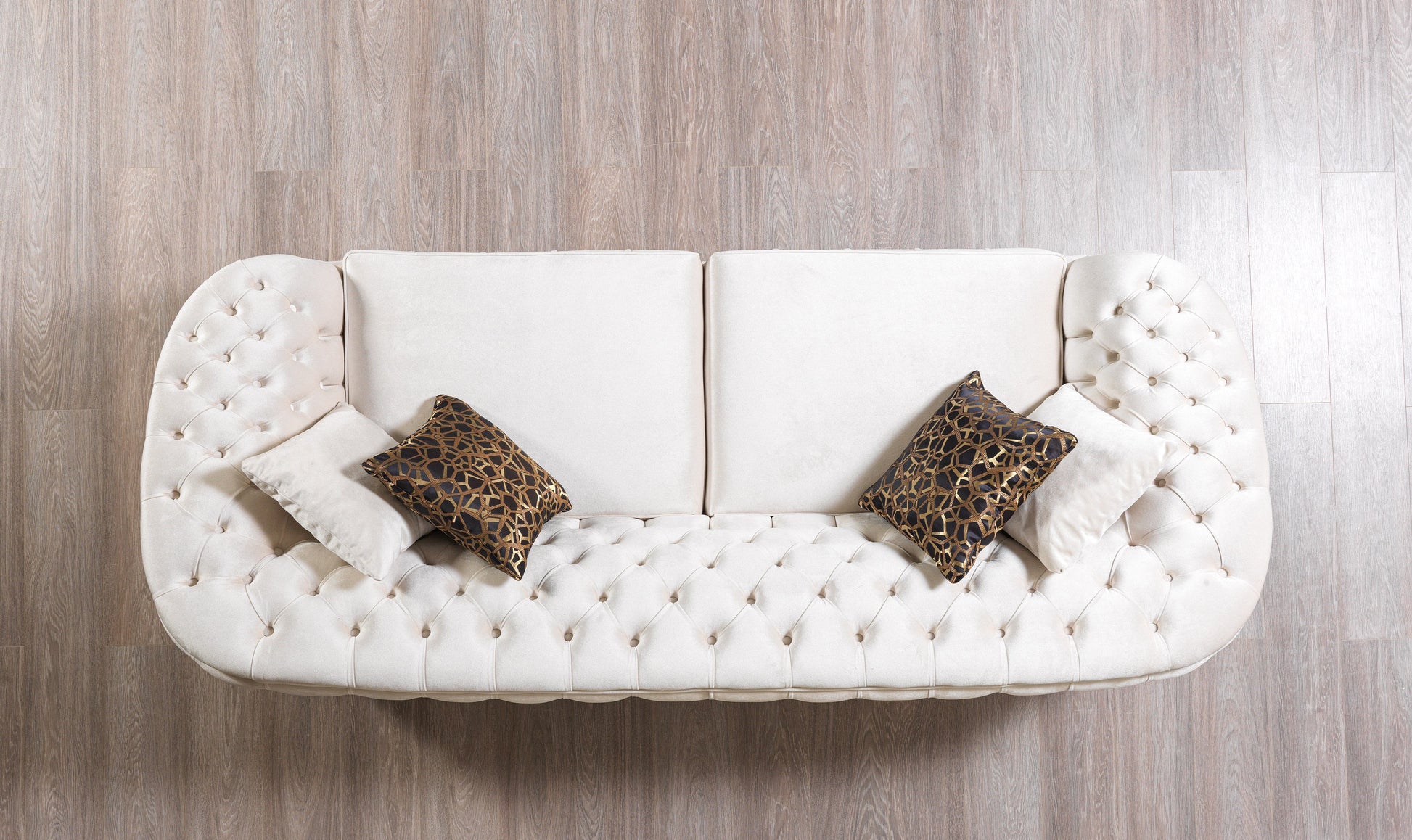 Lupino Ivory Velvet Sofa 98" & Loveseat 79"