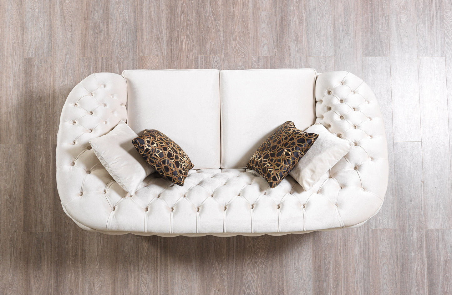 Lupino Ivory Velvet Sofa 98" & Loveseat 79"