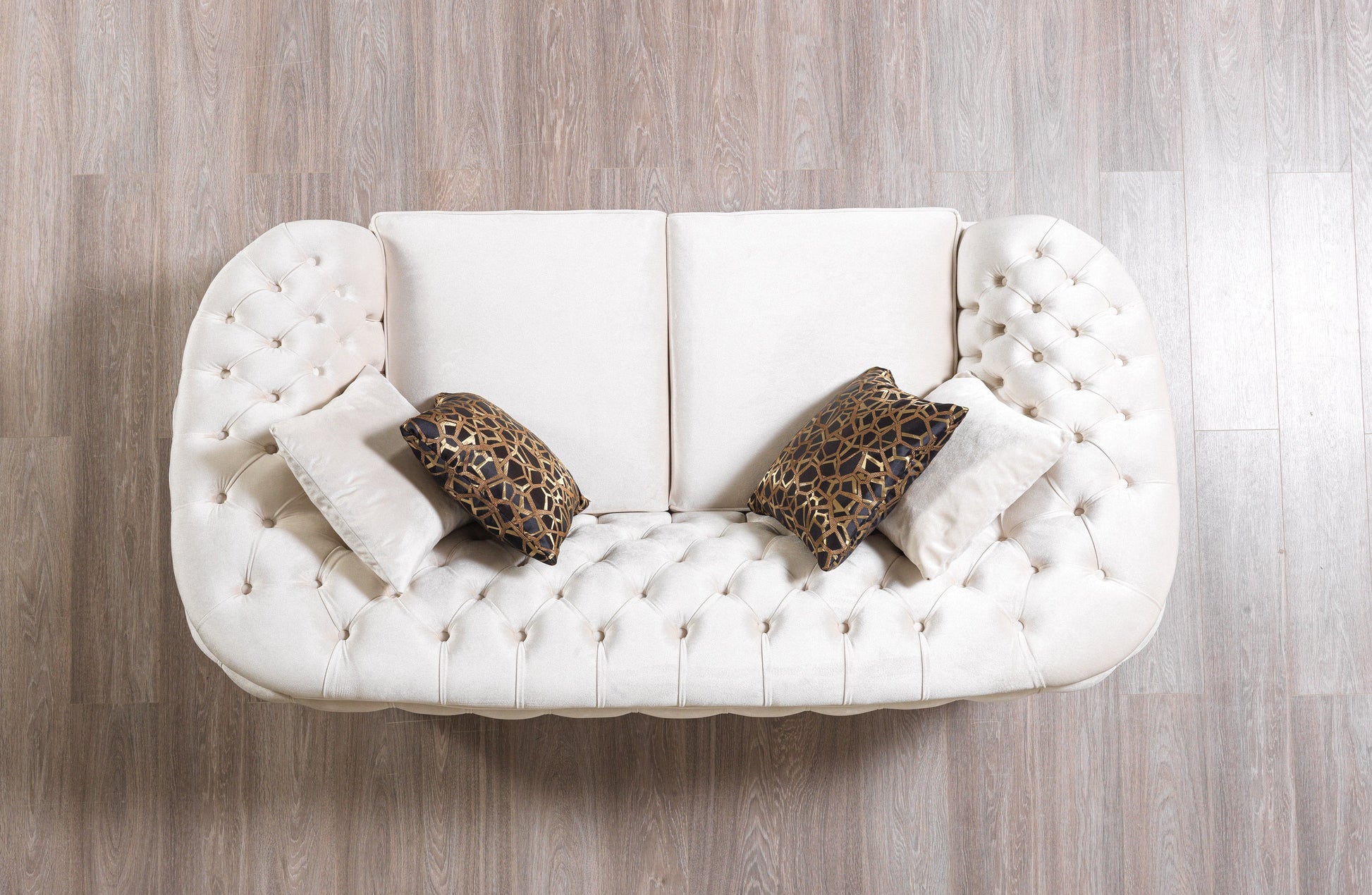 Lupino Ivory Velvet Sofa 98" & Loveseat 79"