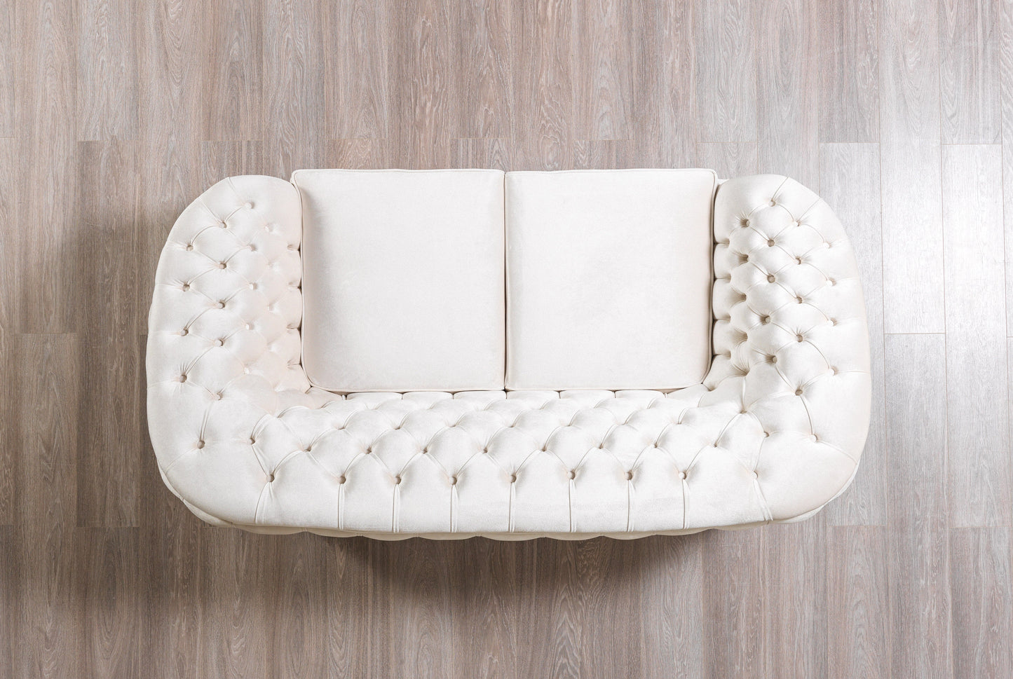 Lupino Ivory Velvet Sofa 98" & Loveseat 79"