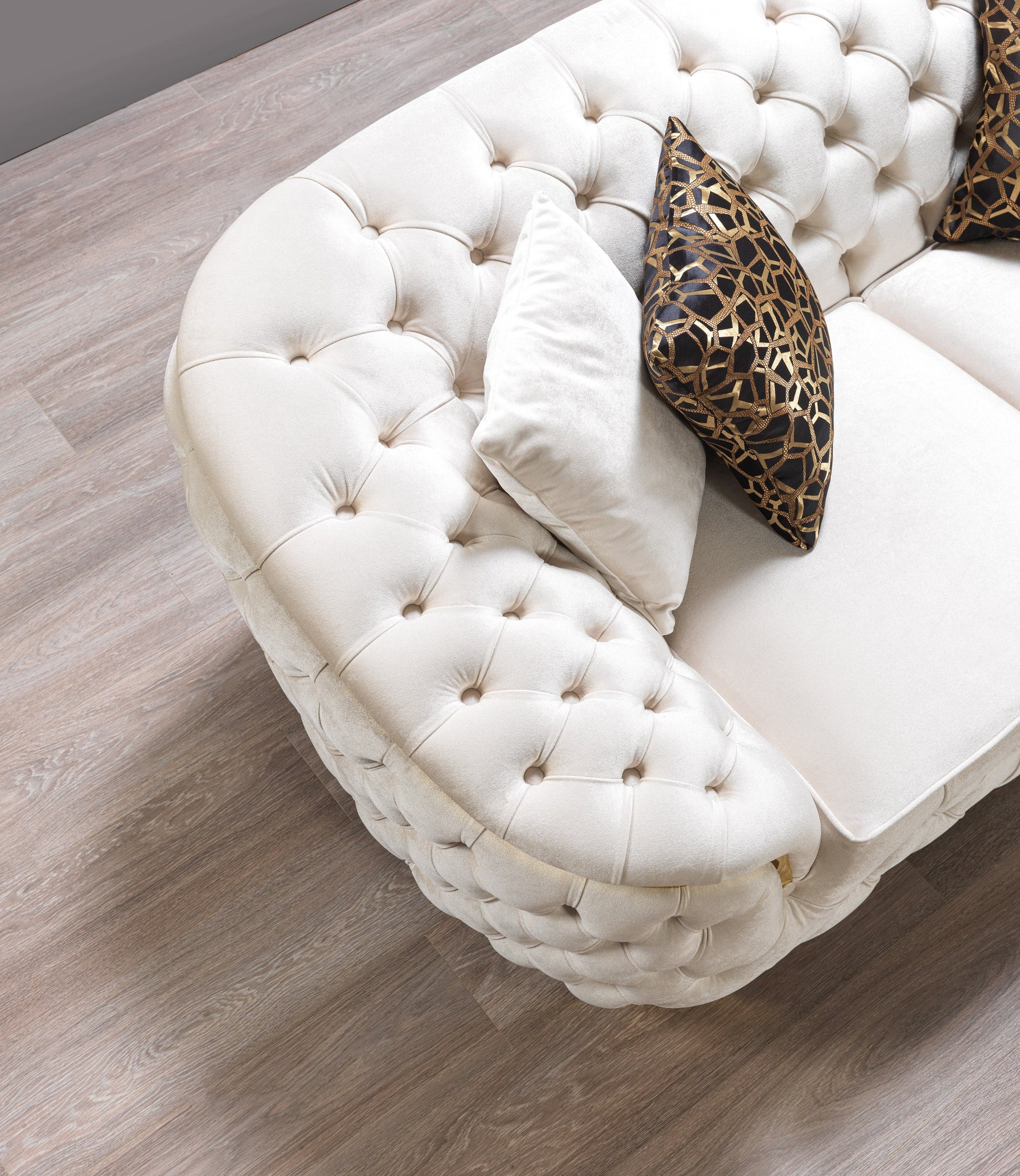 Lupino Ivory Velvet Sofa 98" & Loveseat 79"