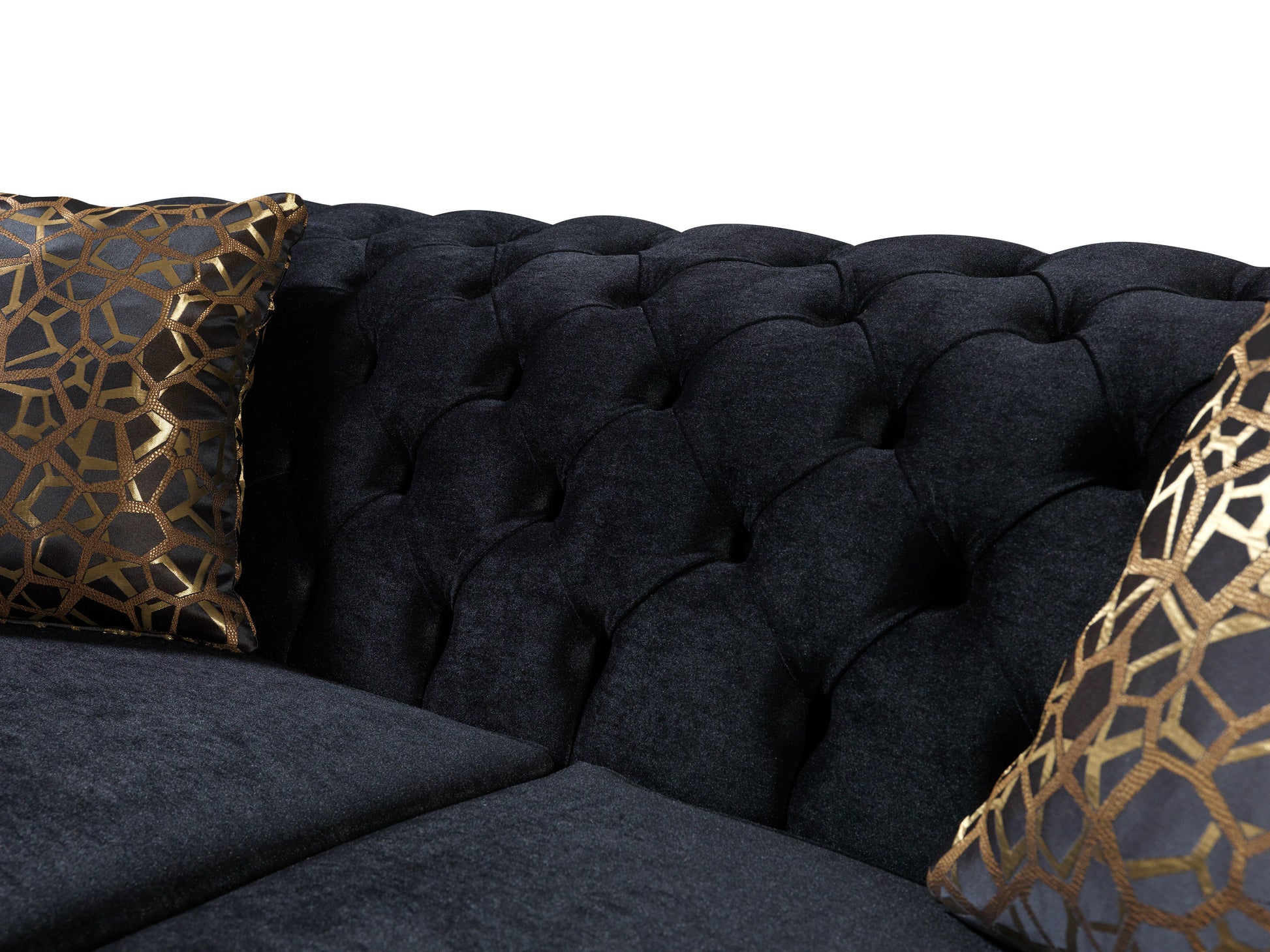 Lupino Black Velvet Sofa 98" & Loveseat 79"