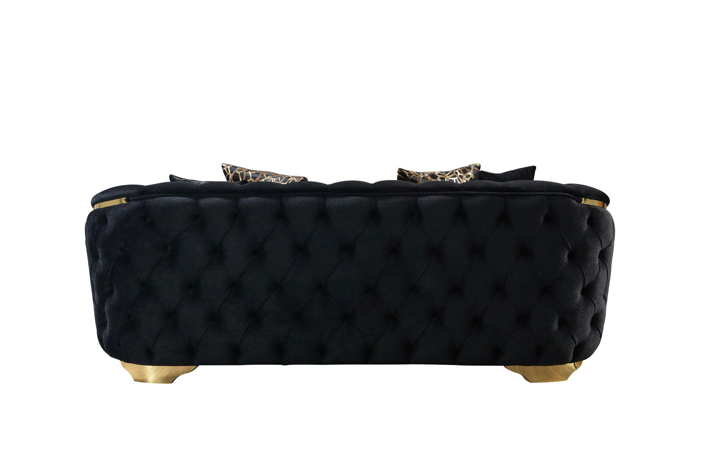 Lupino Black Velvet Sofa 98" & Loveseat 79"