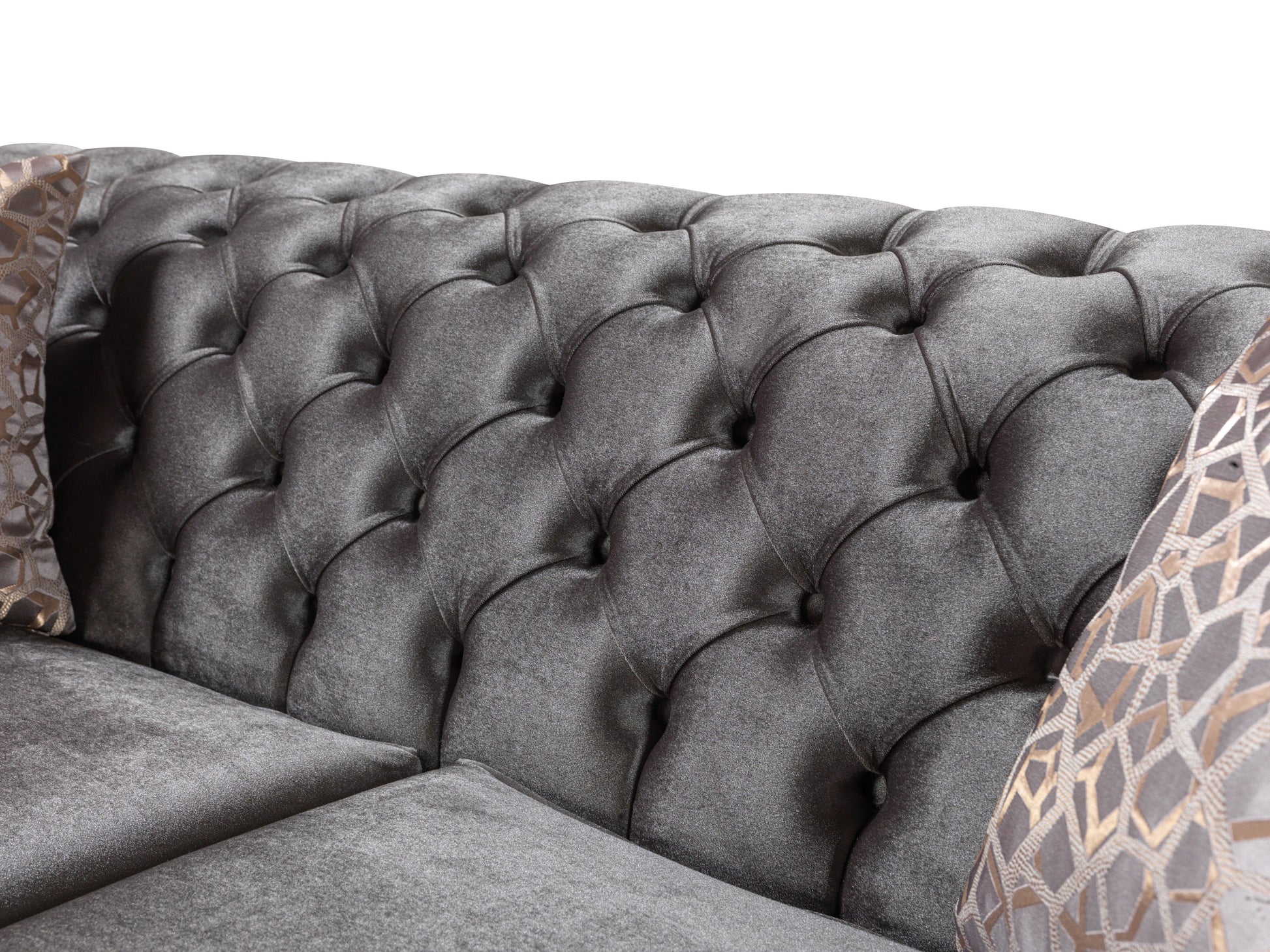 Lupino Gray Velvet Sofa 98" & Loveseat 79"