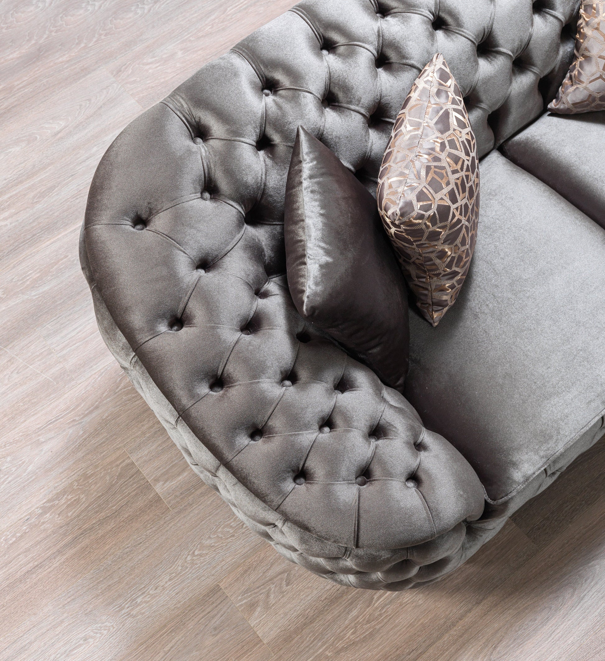 Lupino Gray Velvet Sofa 98" & Loveseat 79"
