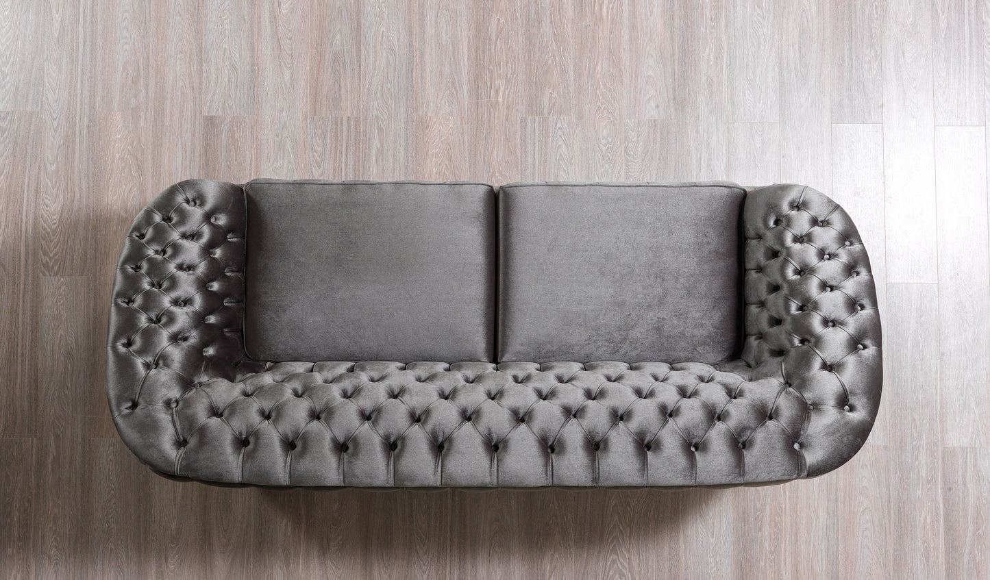 Lupino Gray Velvet Sofa 98" & Loveseat 79"