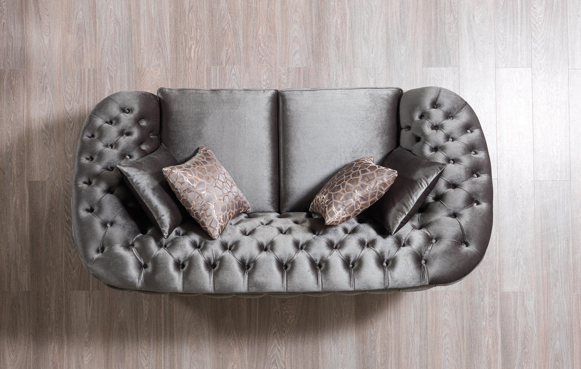 Lupino Gray Velvet Sofa 98" & Loveseat 79"