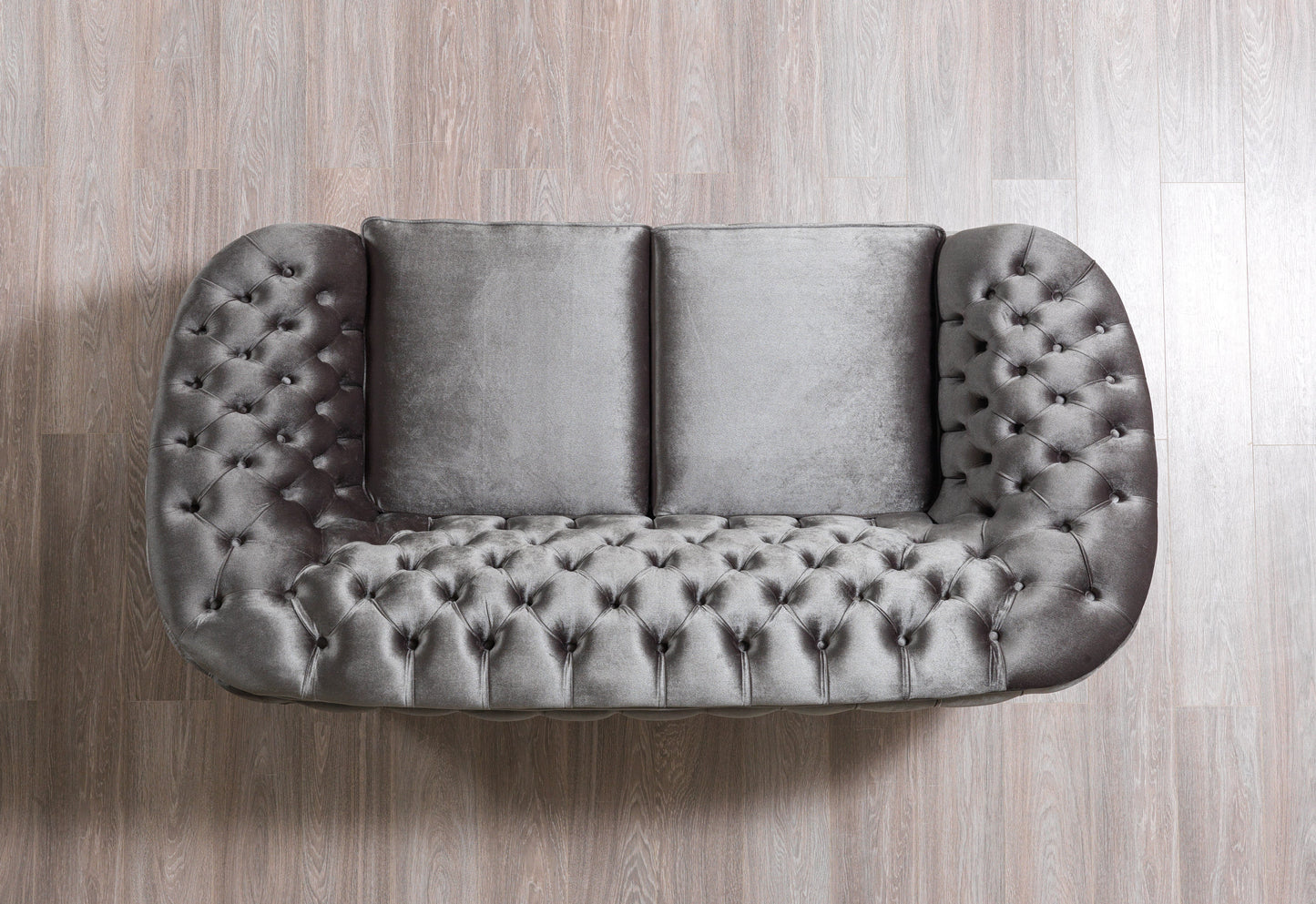 Lupino Gray Velvet Sofa 98" & Loveseat 79"