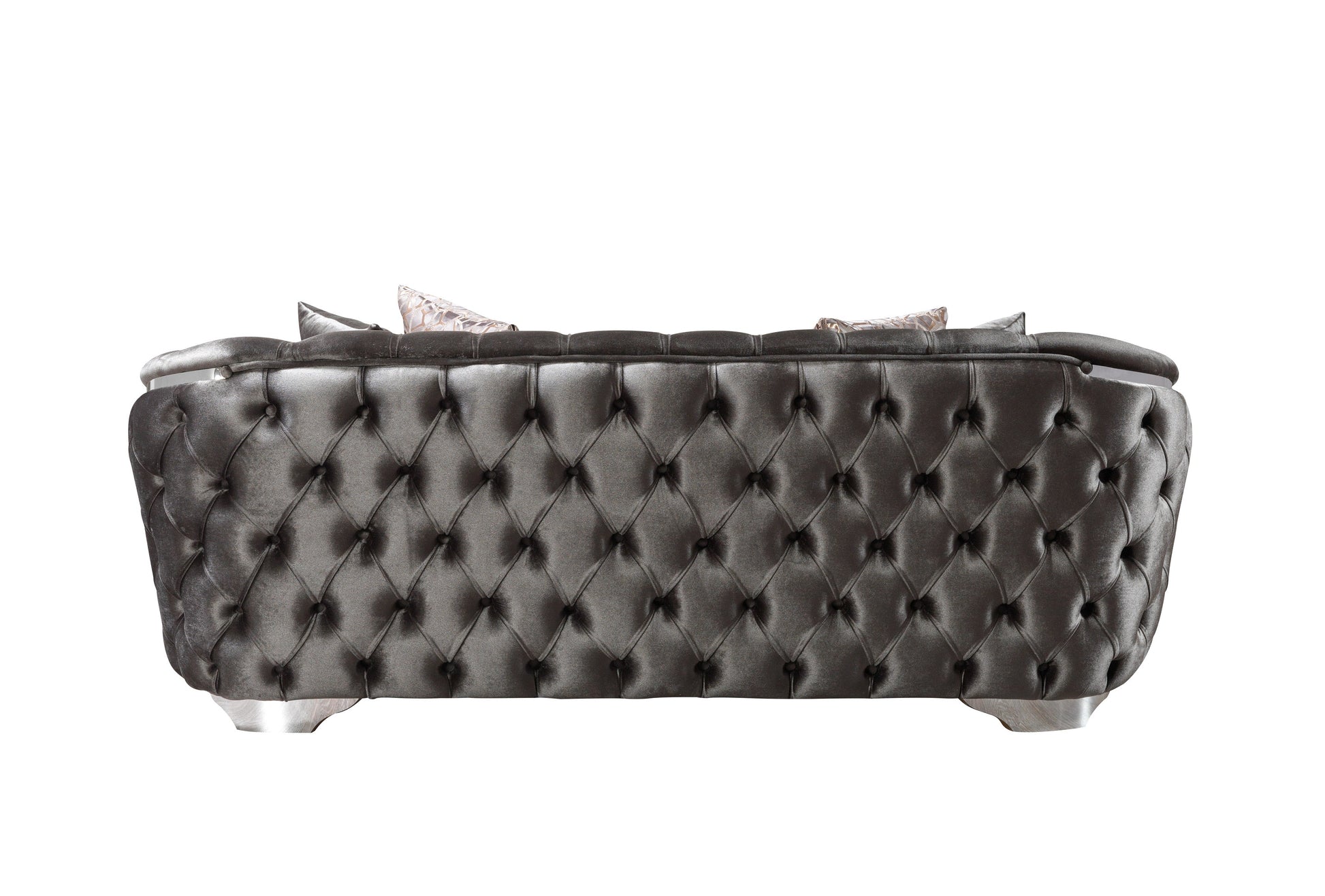Lupino Gray Velvet Loveseat 79"