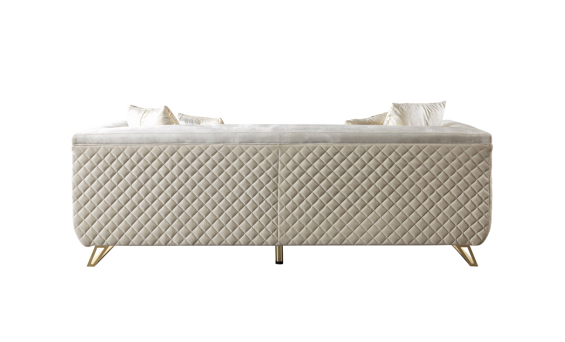 Anica Ivory Velvet Sofa 92" & Loveseat 76"