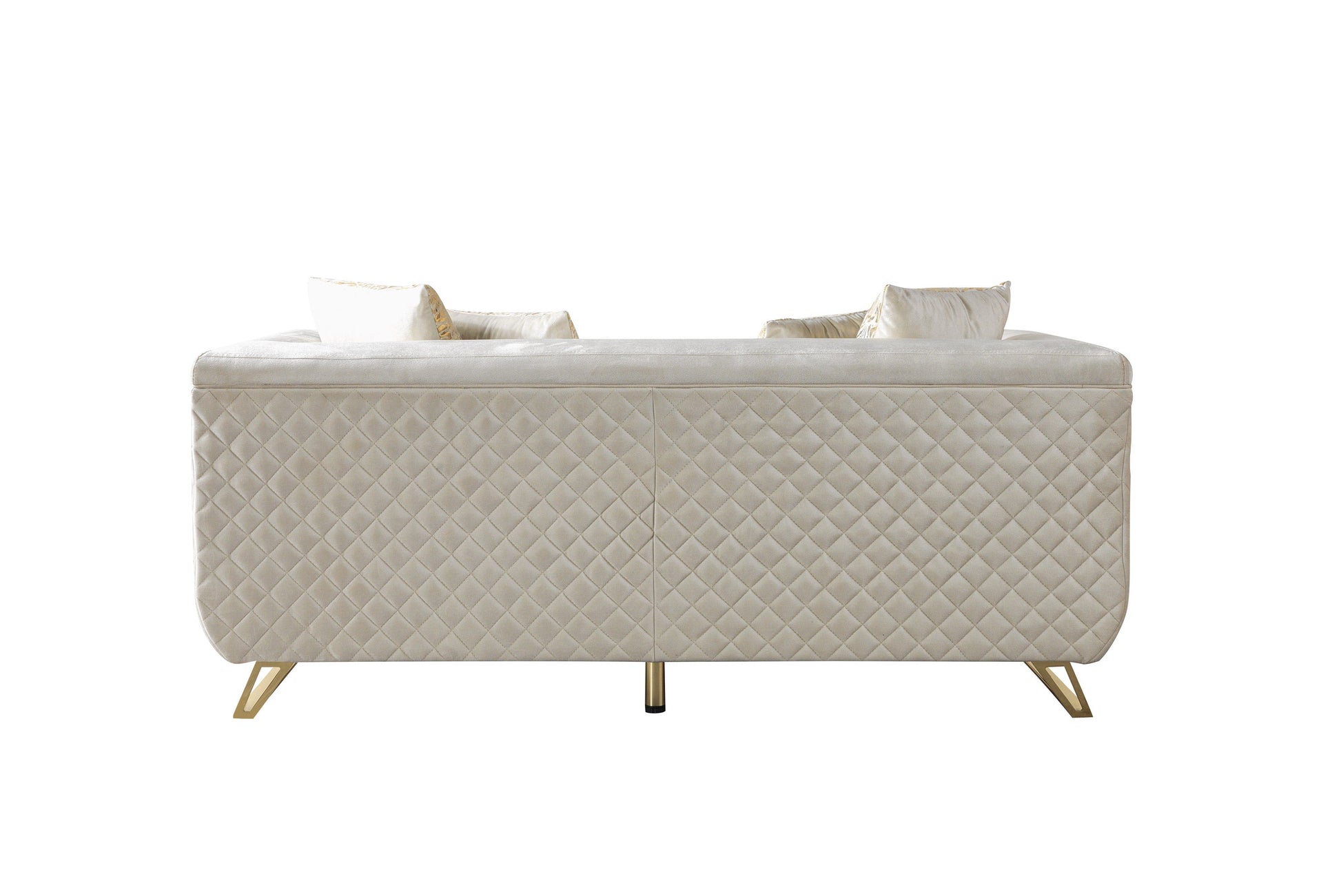 Anica Ivory Velvet Sofa 92" & Loveseat 76"