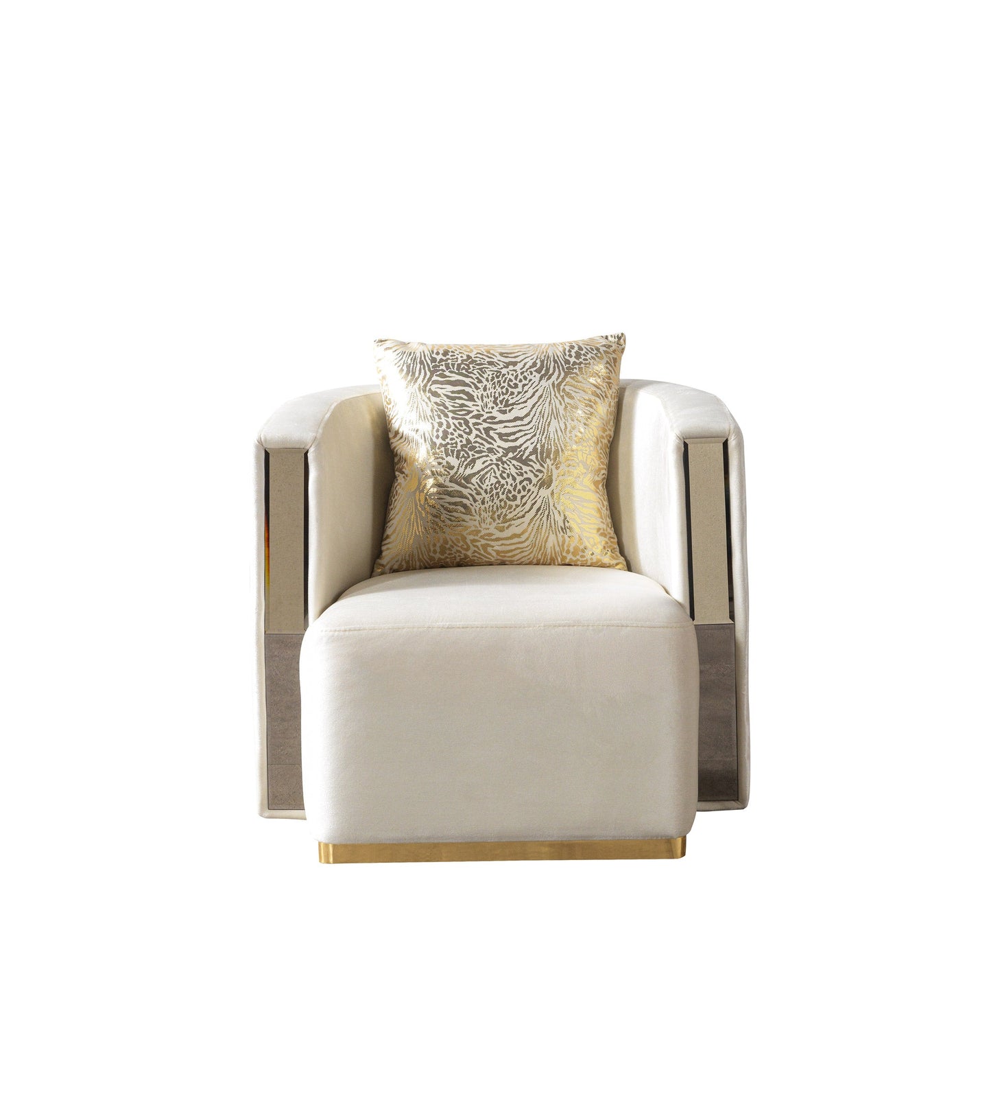 Anica Ivory Velvet Sofa 92" & Loveseat 76"