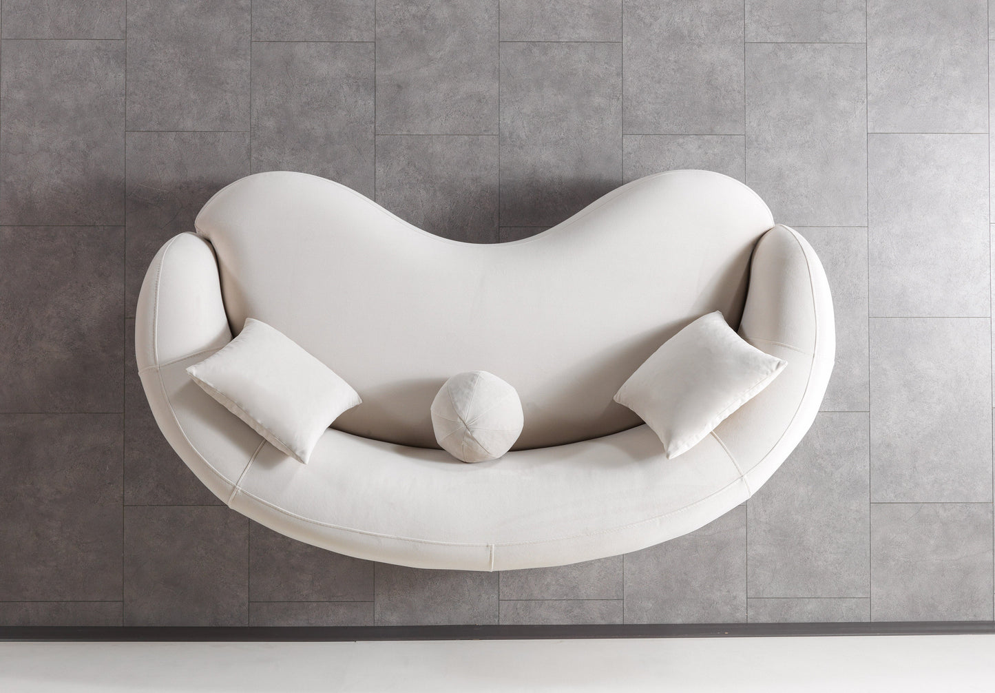 Bonita Ivory Velvet Sofa 91" & Loveseat 81"
