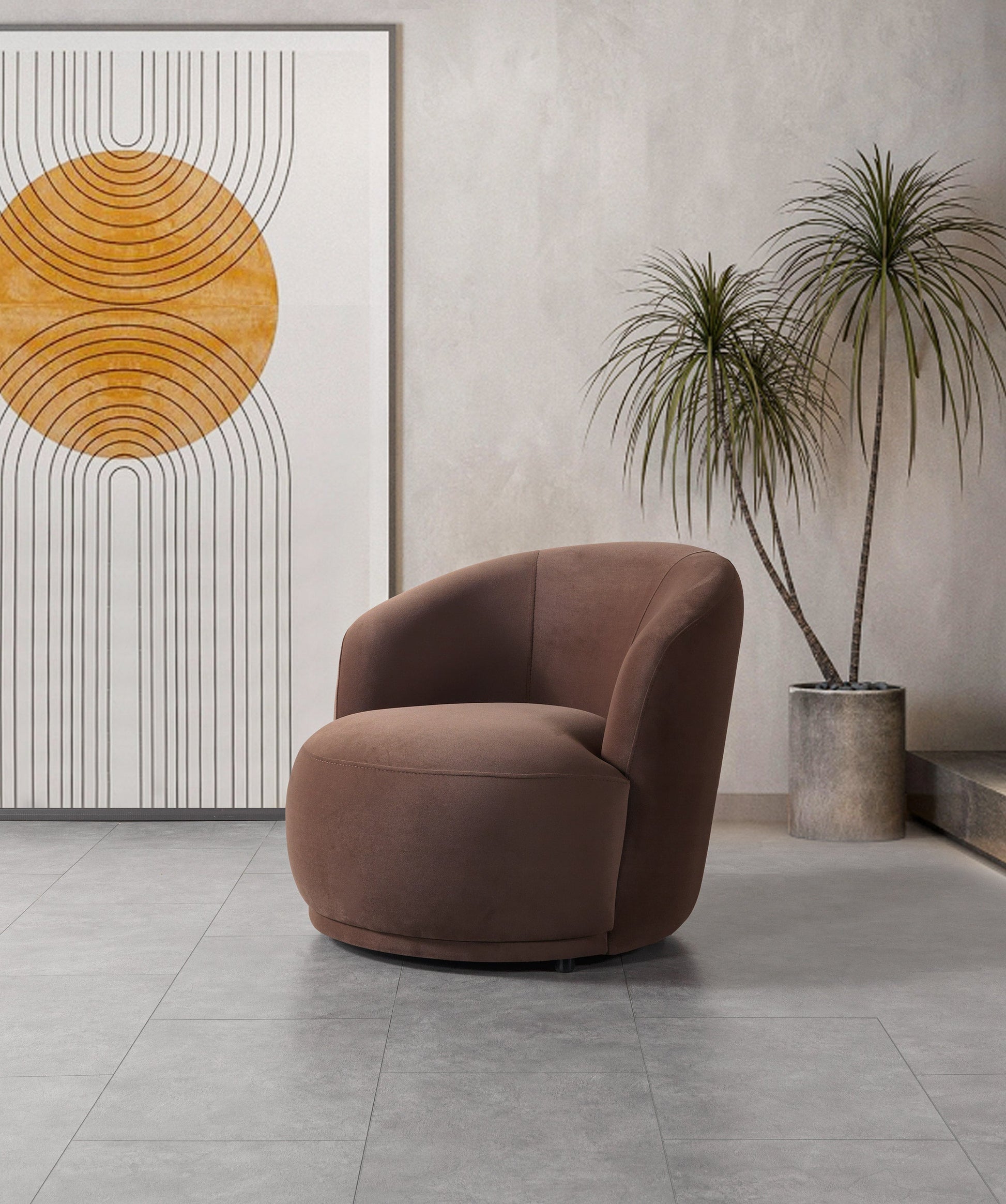 Bonita Coffee Velvet Sofa 91" & Loveseat 81"