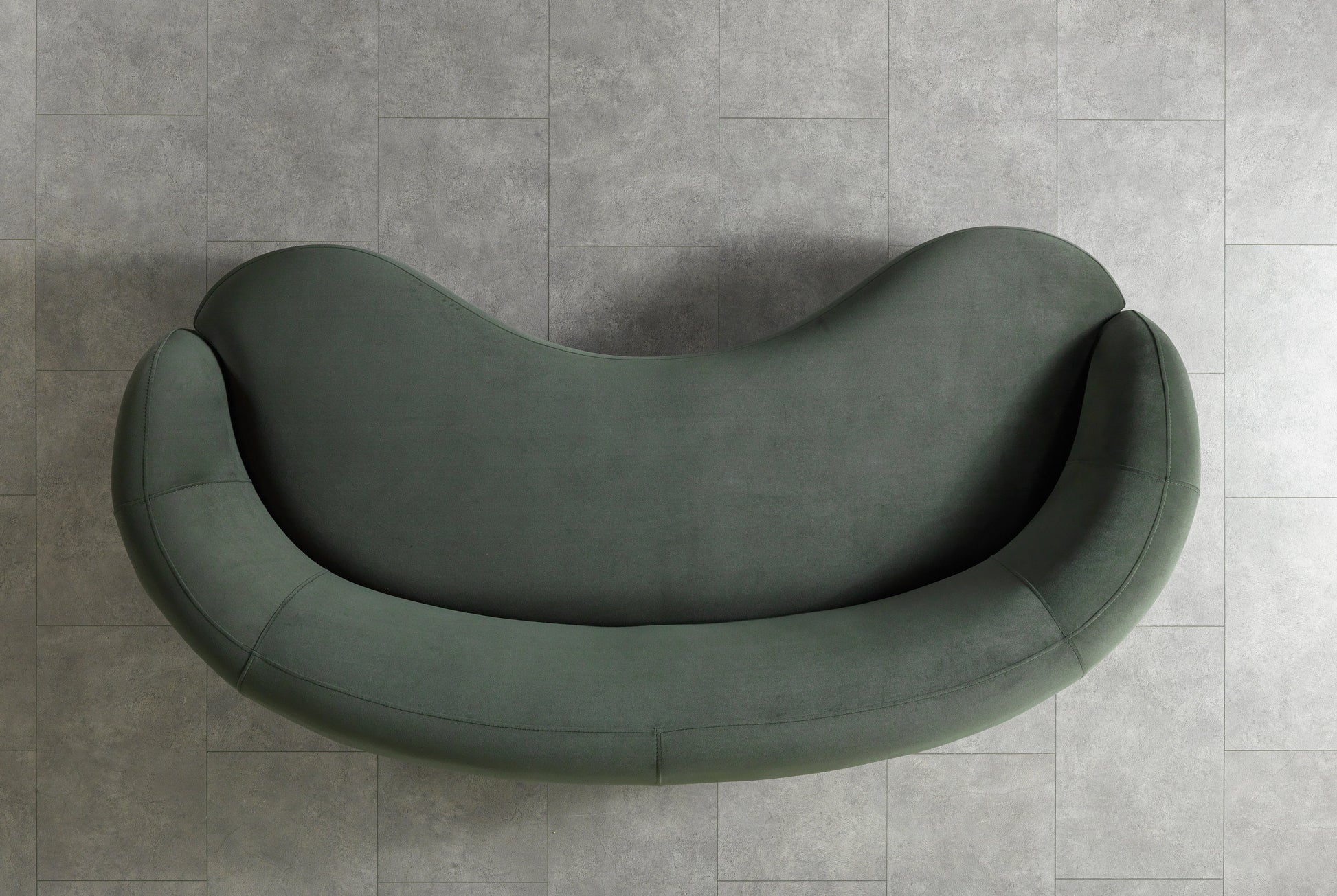Bonita Green Velvet Sofa 91"