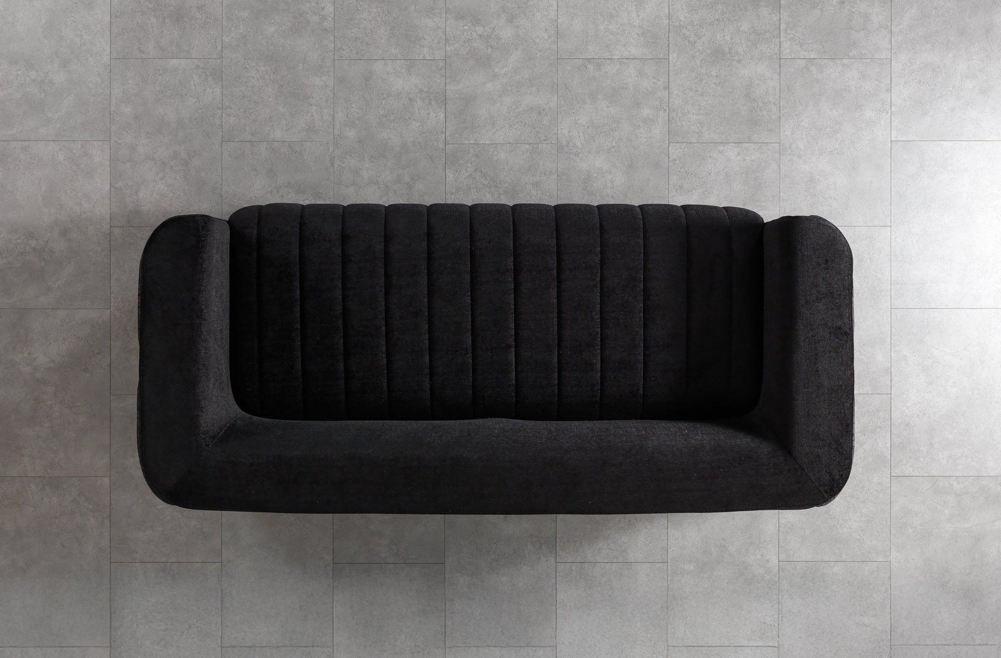 Carlina Black Velvet Sofa
