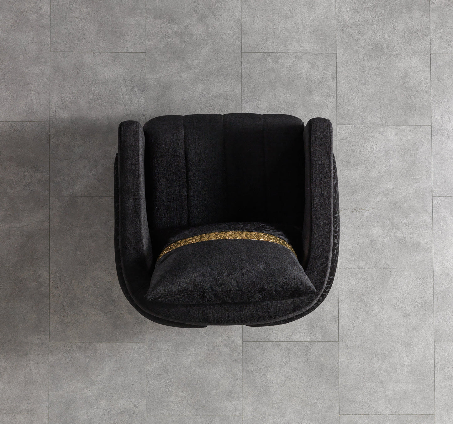 Carlina Black Velvet Chair