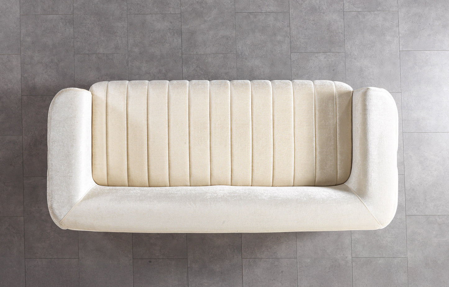 Carlina Ivory Velvet Sofa & Loveseat