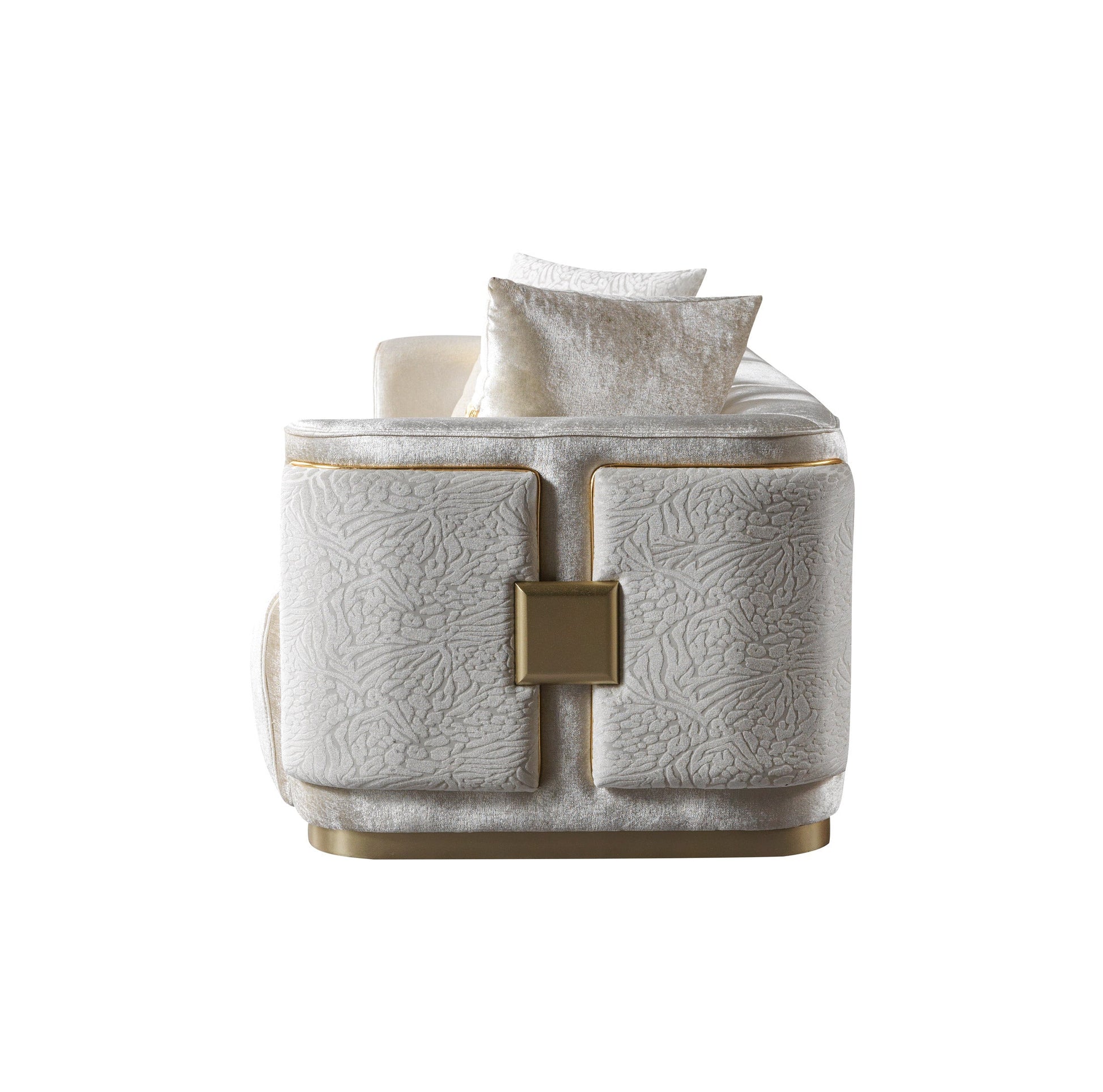 Carlina Ivory Velvet Sofa