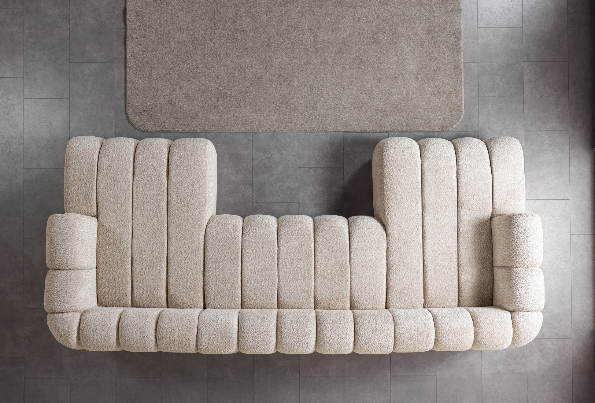 Lis Sand Boucle Double Chaise 147" Sectional
