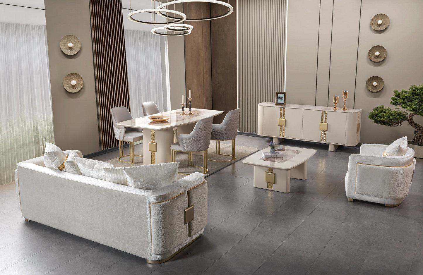 Carlina Ivory Coffee Table