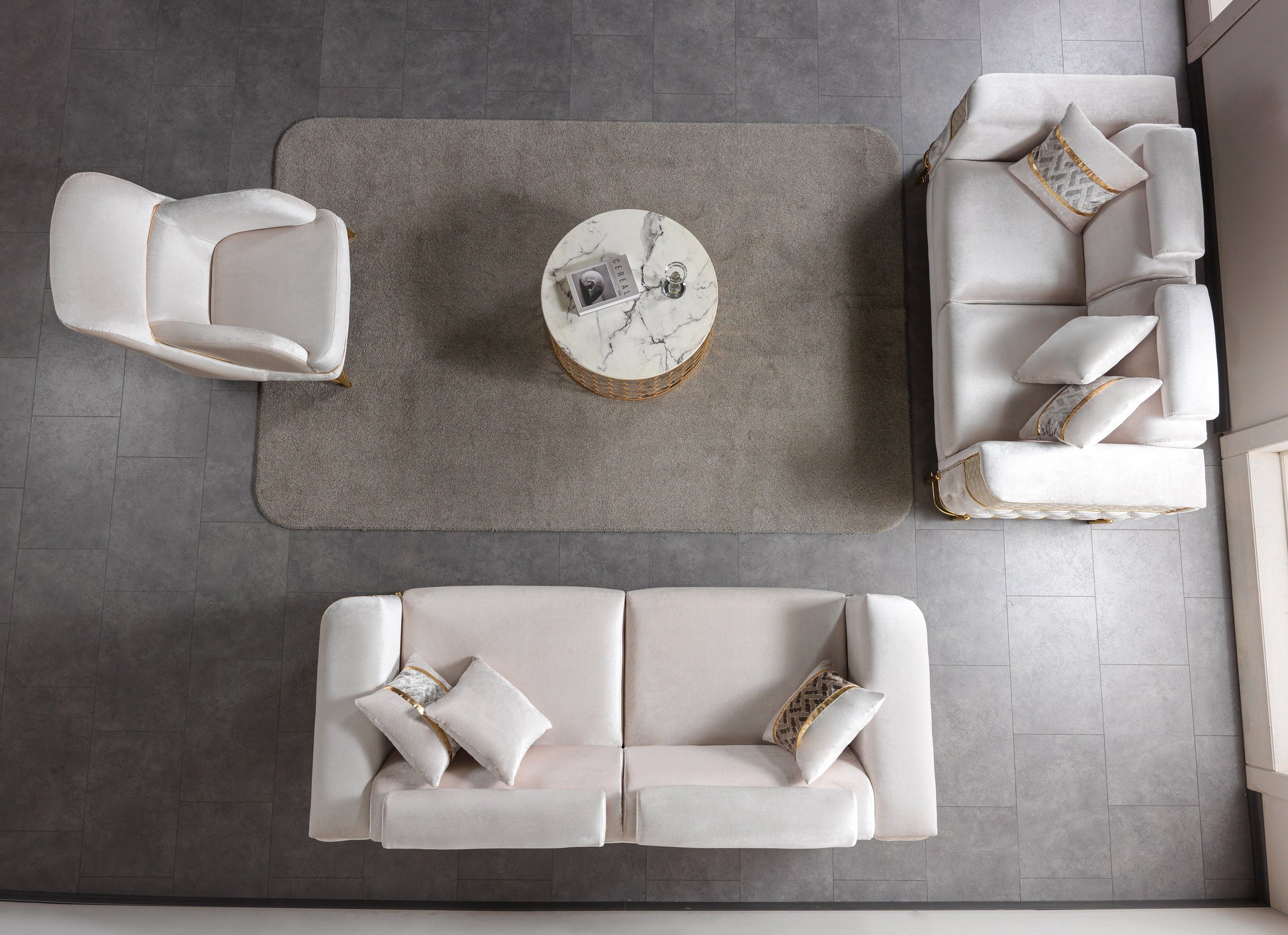 Fabiana Ivory Velvet Chair