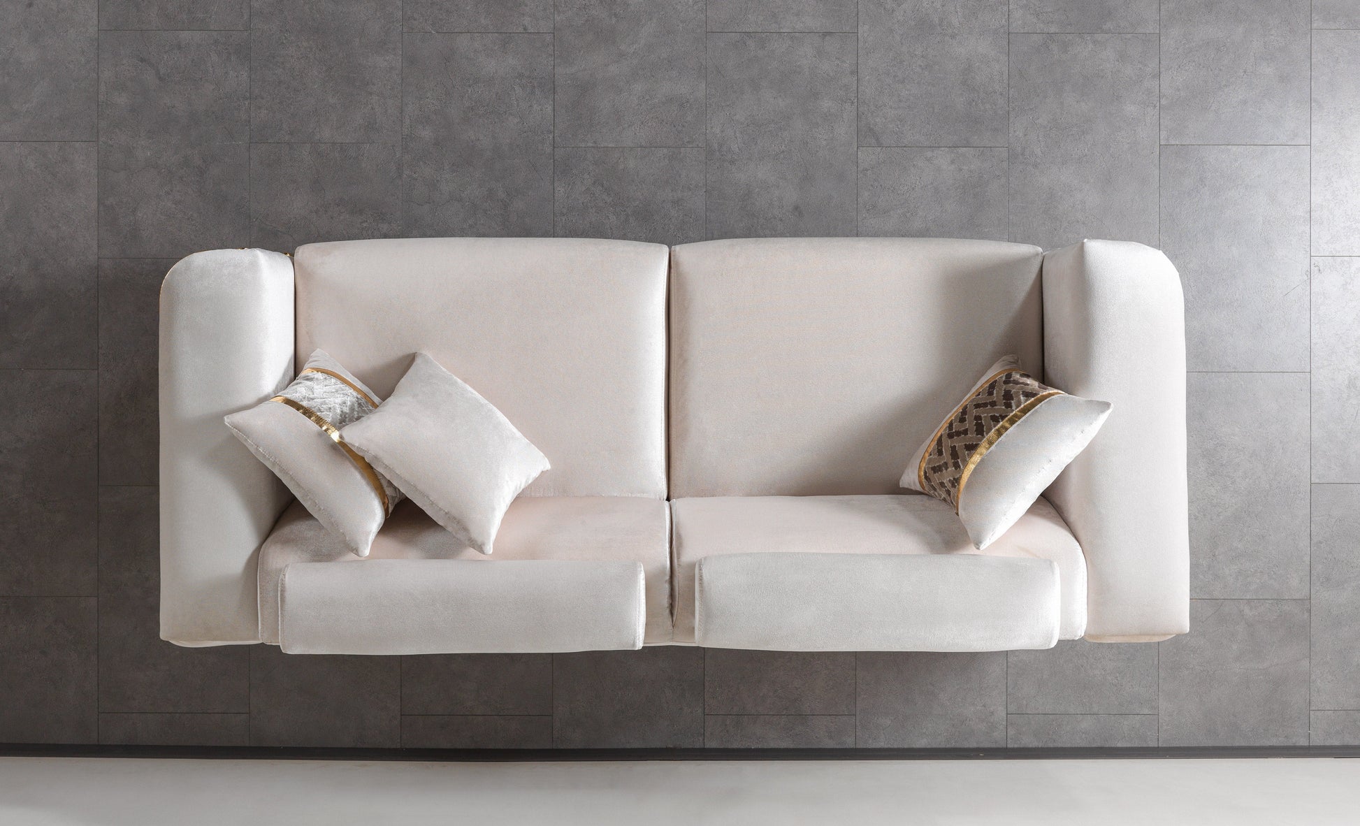 Fabiana Ivory Velvet Sofa
